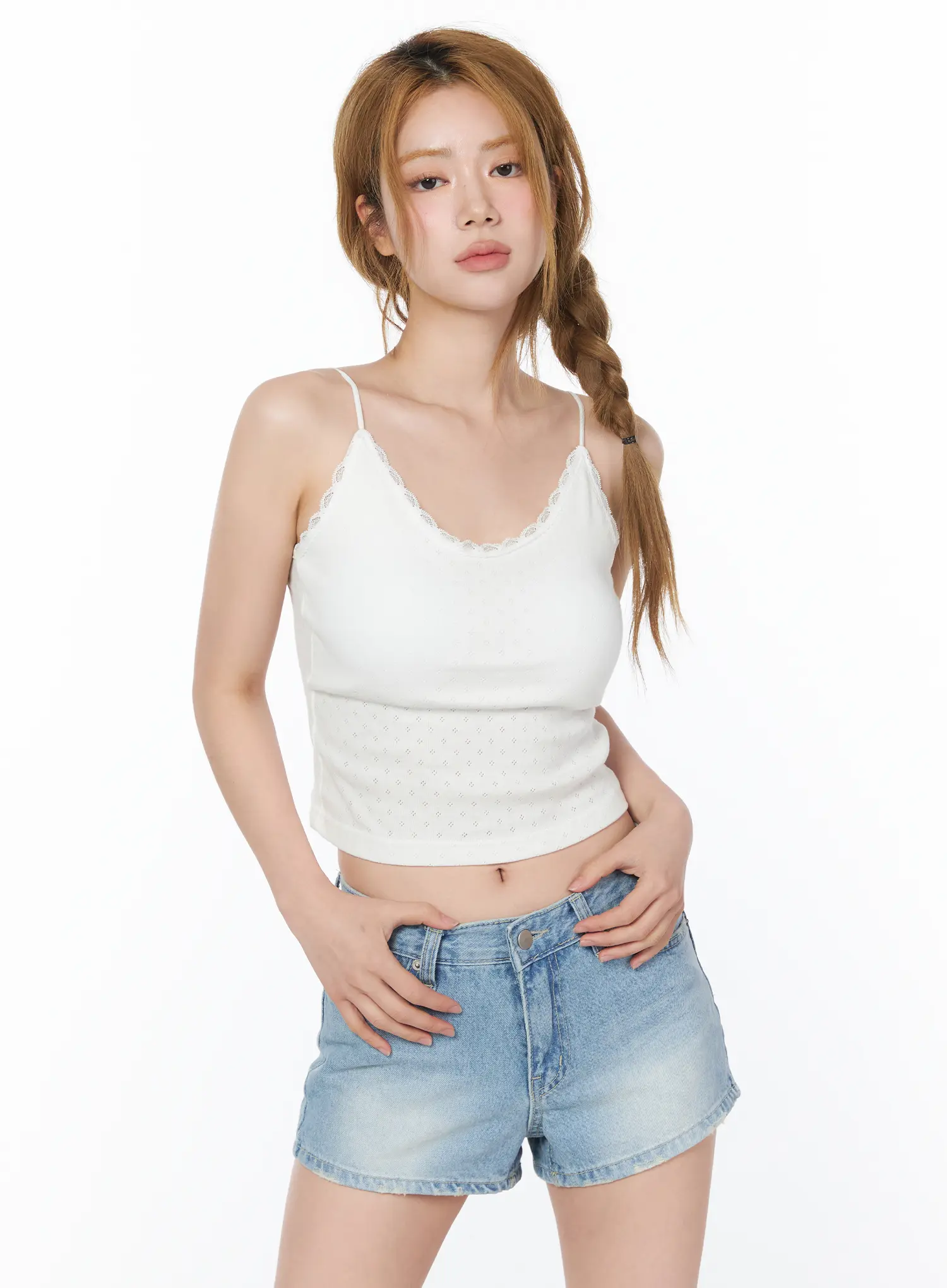 Lace Trim Cami Top CY505