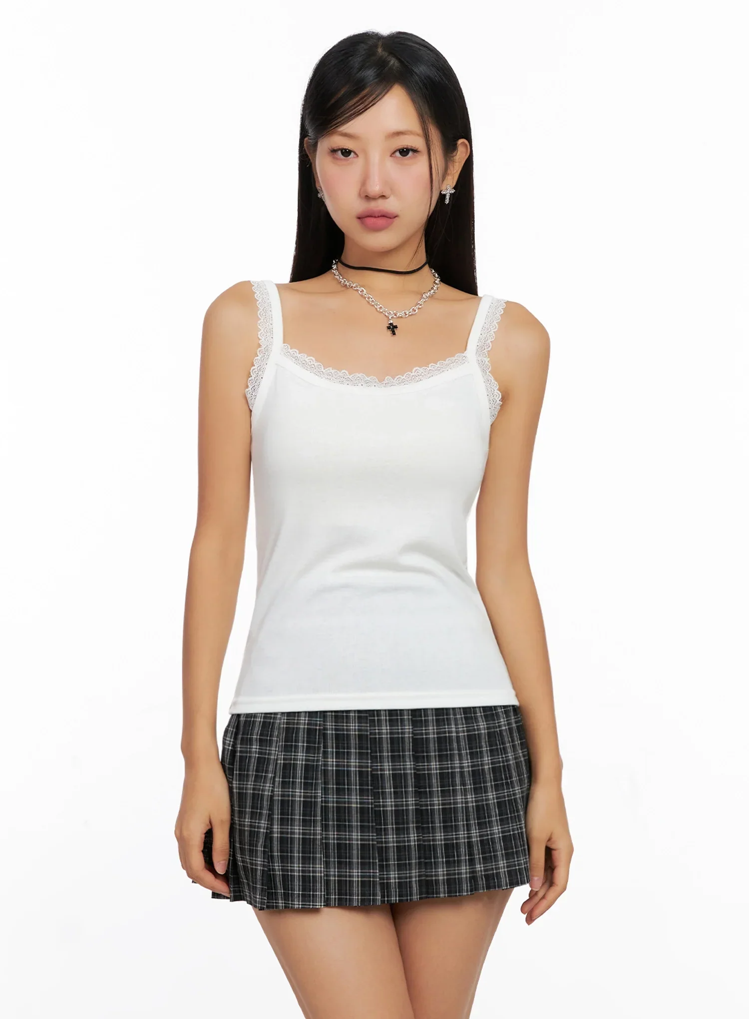 Lace Trim Cami Top IG527 - Image 12