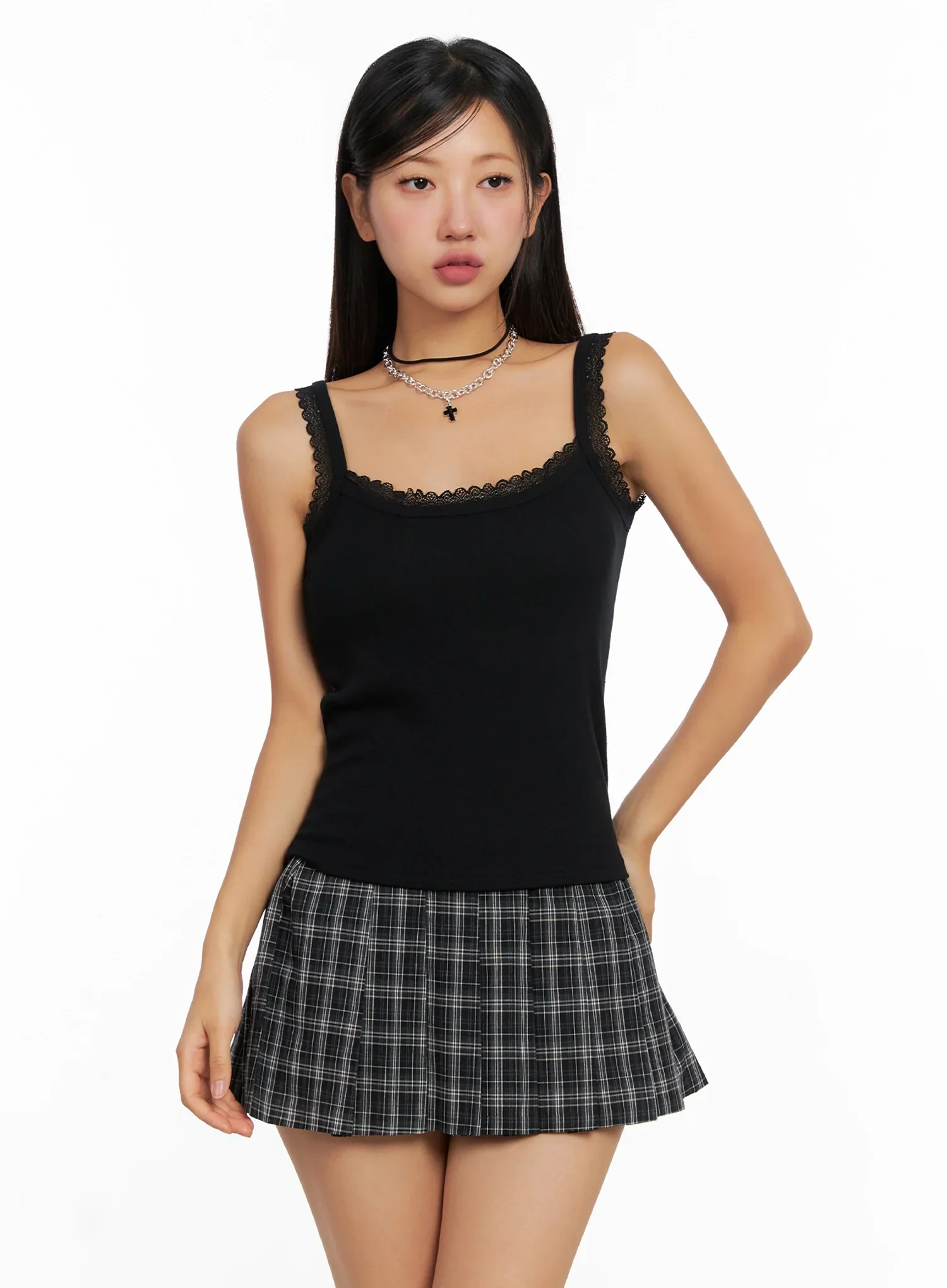Lace Trim Cami Top IG527 - Image 13