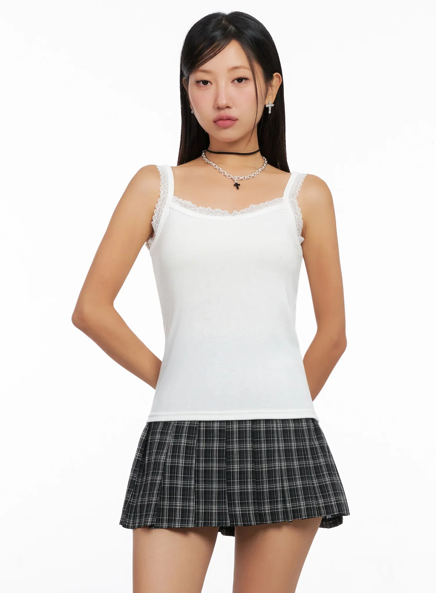 Lace Trim Cami Top IG527 - Image 4
