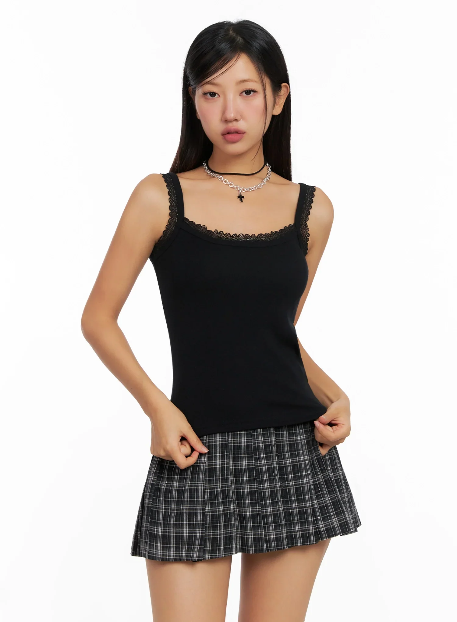 Lace Trim Cami Top IG527 - Image 6