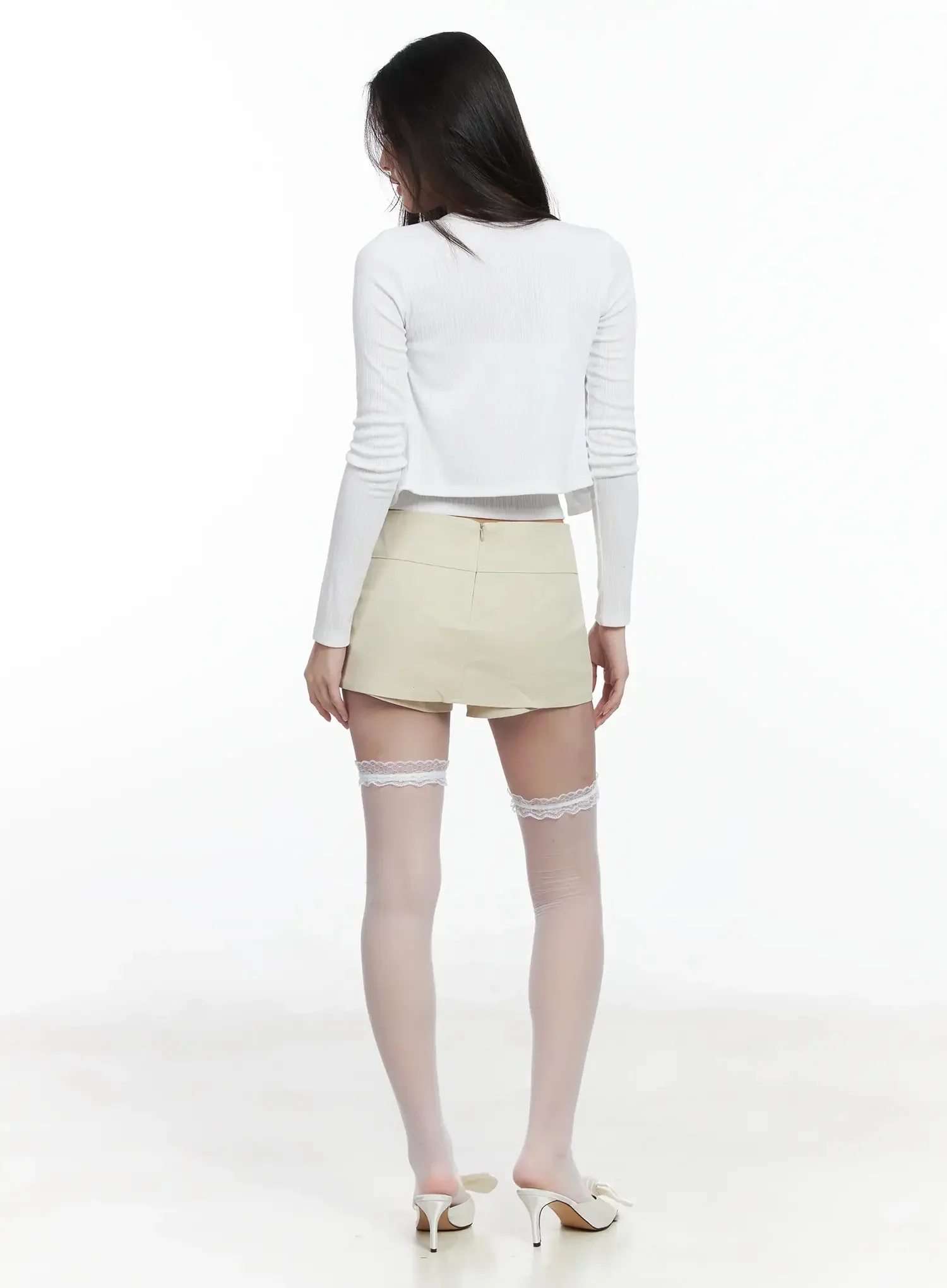 Lace-Trim Cardigan and Tube Top Set IM503 - Image 13