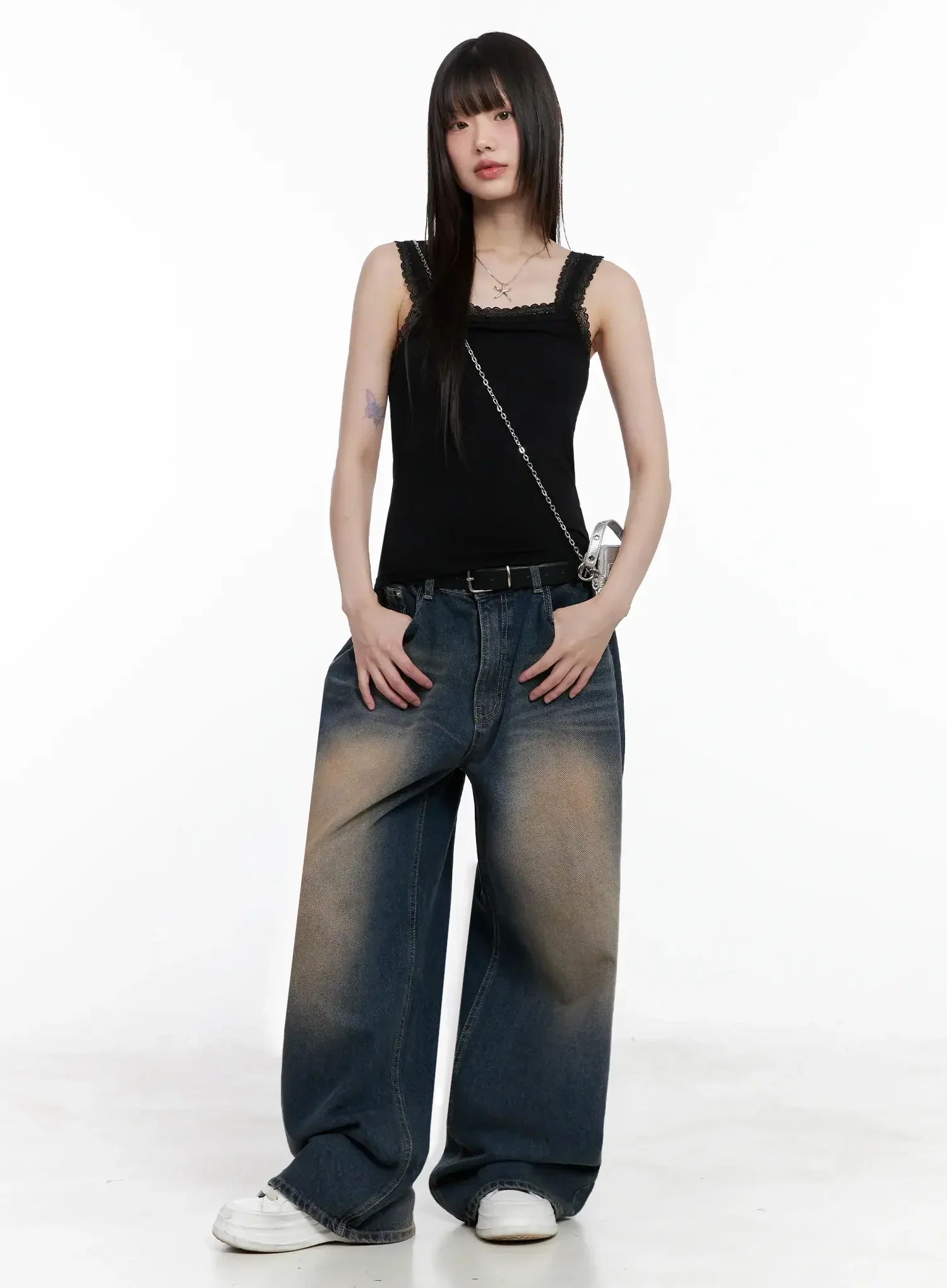 Lace-Trim Sleeveless Tank Top IL531 - Image 15