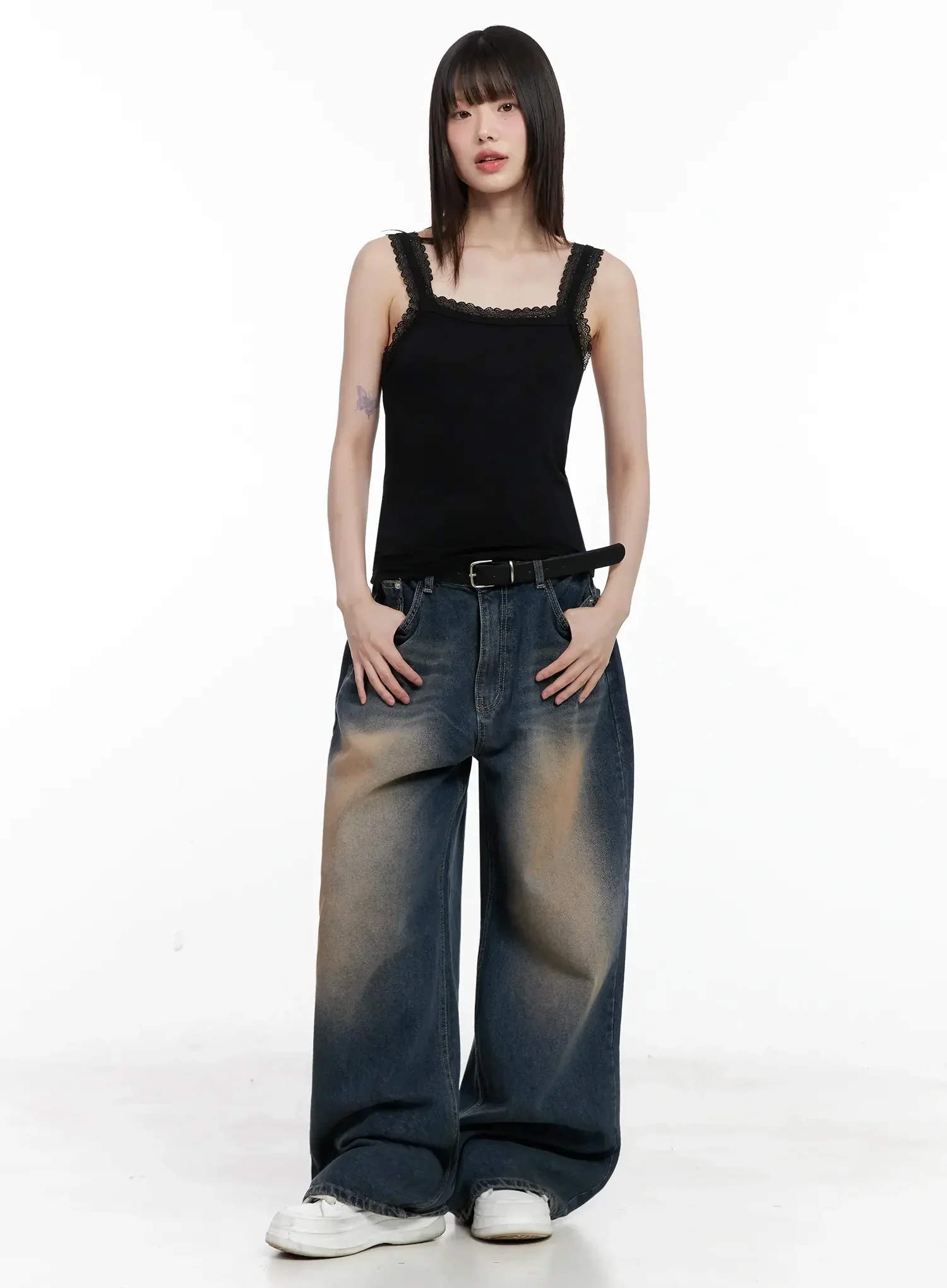 Lace-Trim Sleeveless Tank Top IL531 - Image 6