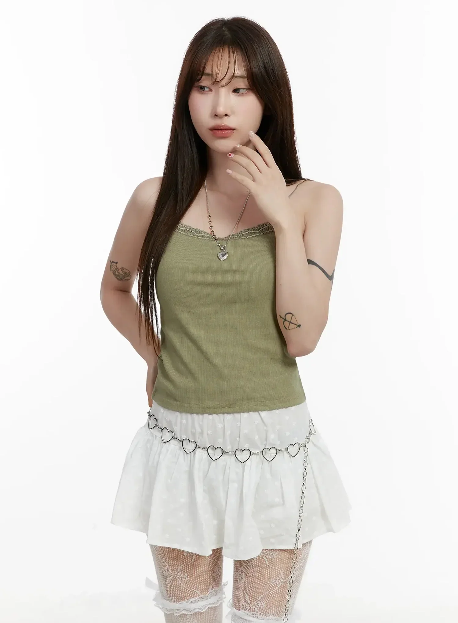 Lace Trim Sleeveless Top IJ521 - Image 12