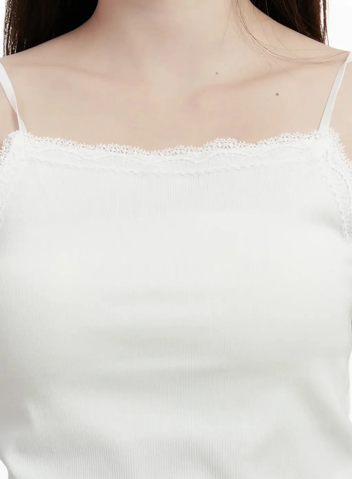 Lace Trim Sleeveless Top IJ521 - Image 4