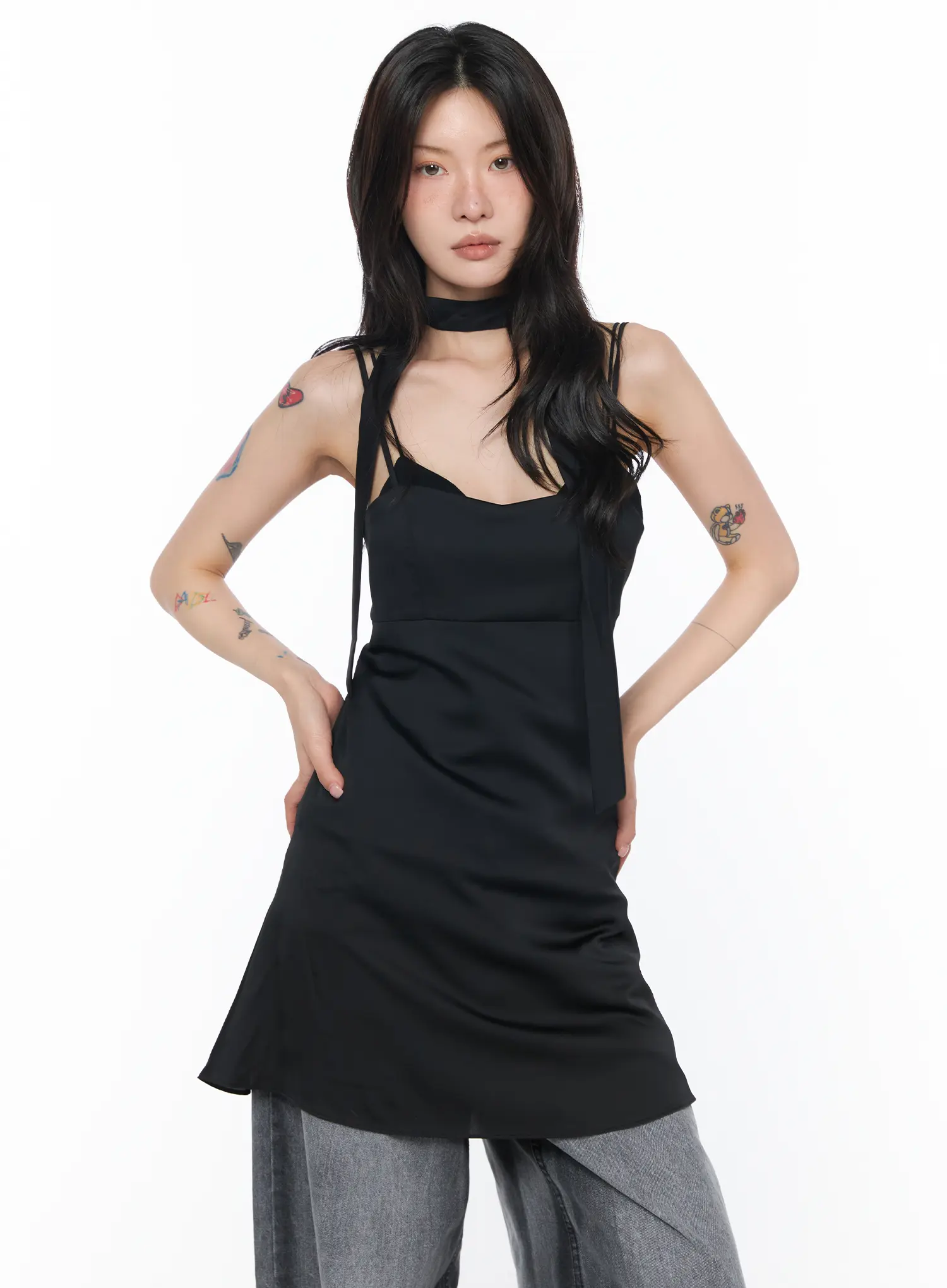 Lace-Up Backless Mini Dress CA527