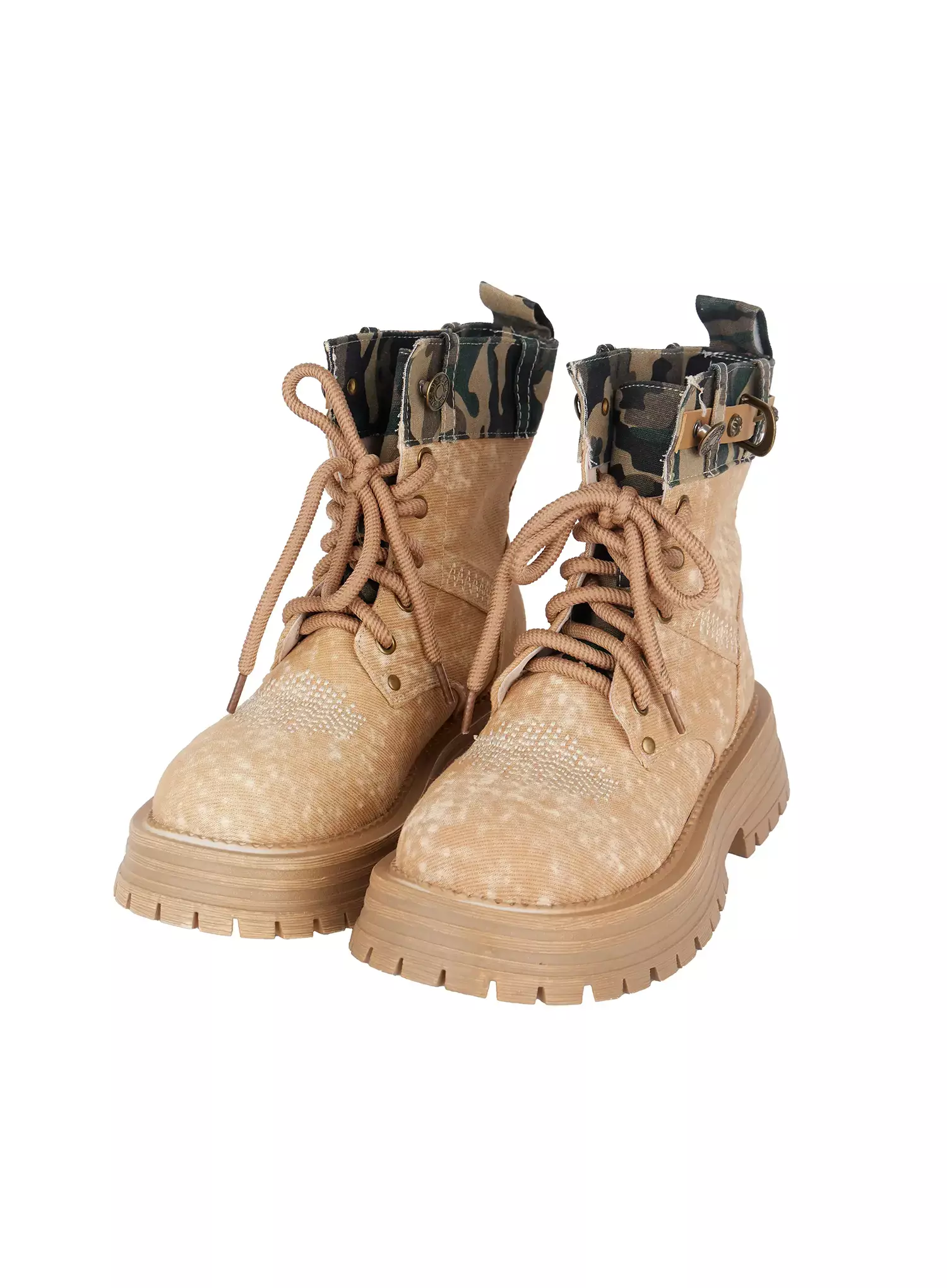 Lace-Up Platform Boots F517 - Image 11