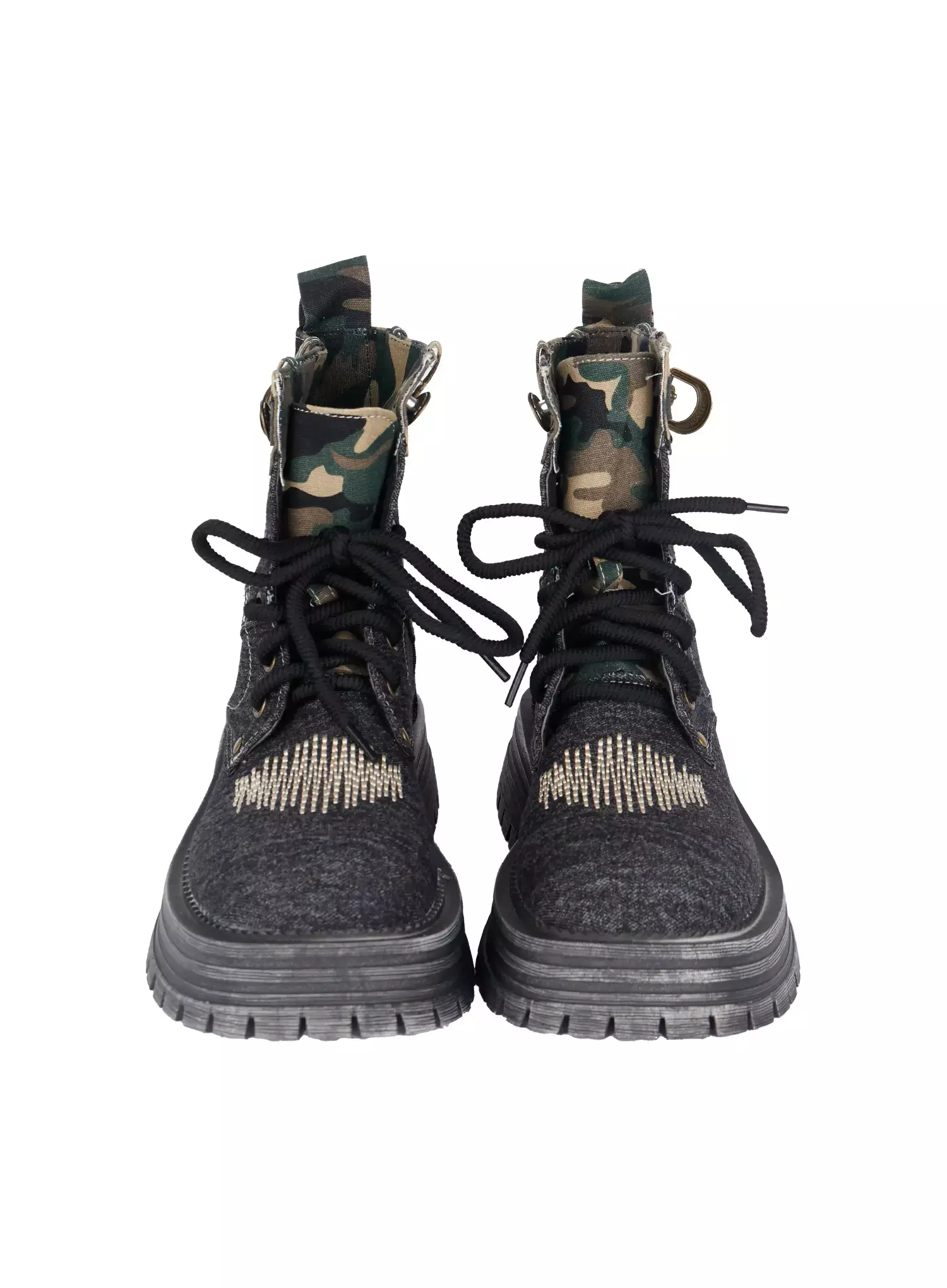 Lace-Up Platform Boots F517 - Image 13