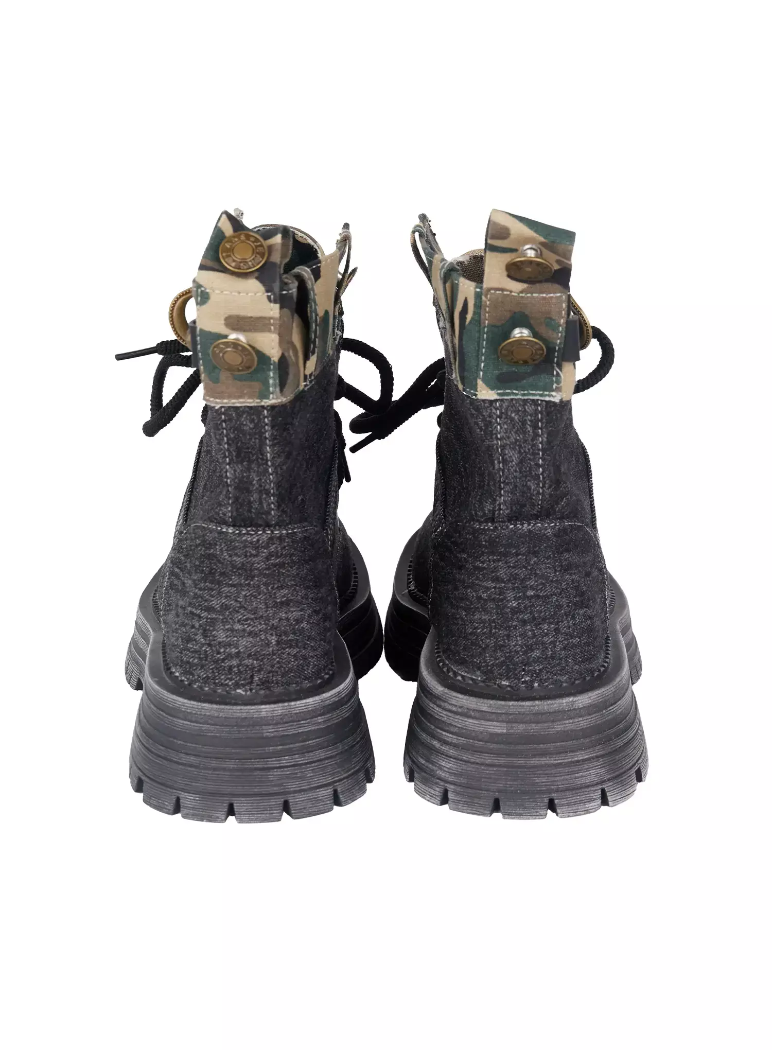 Lace-Up Platform Boots F517 - Image 20