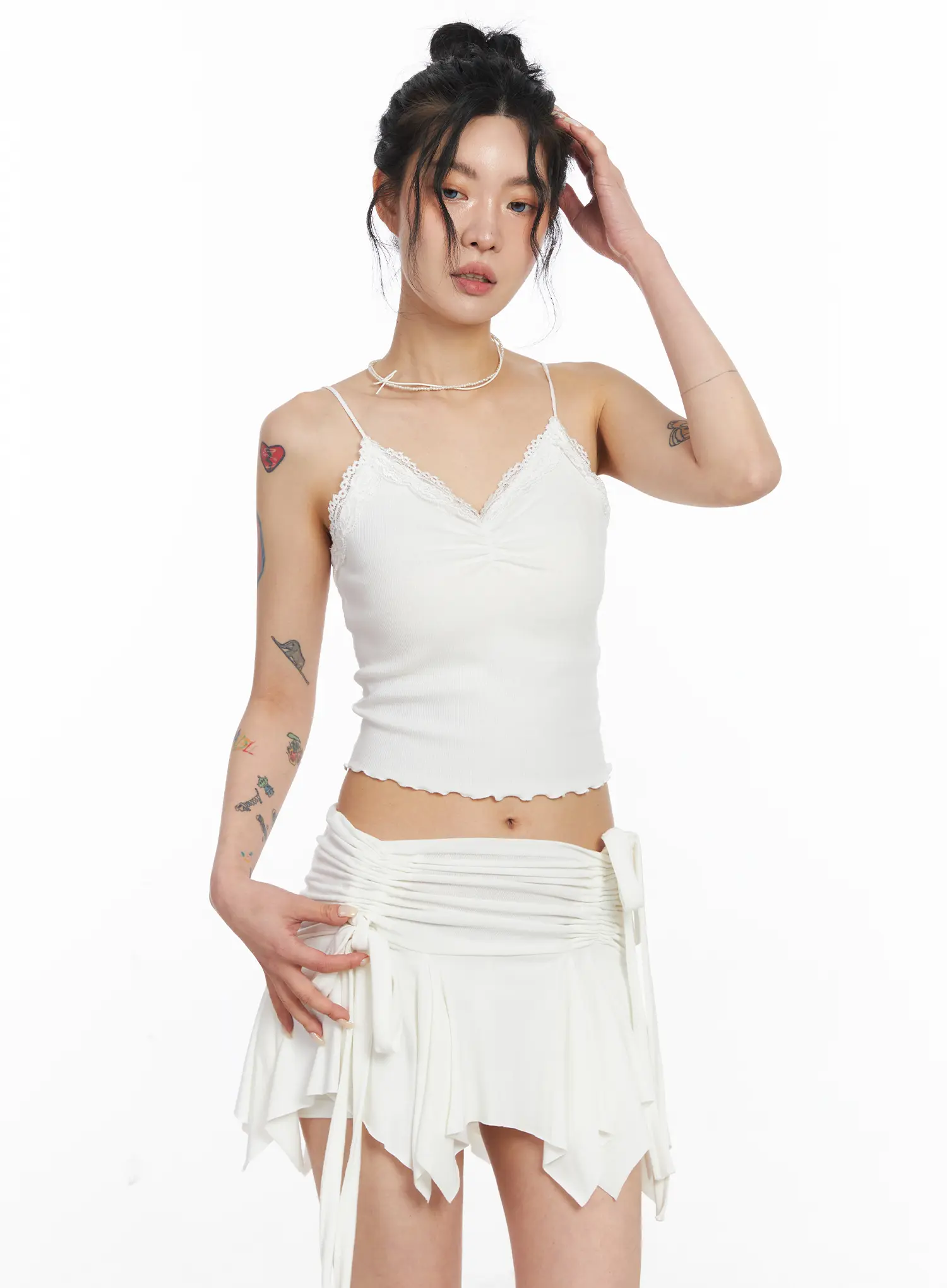Laced V-Neck Cami Top CJ522