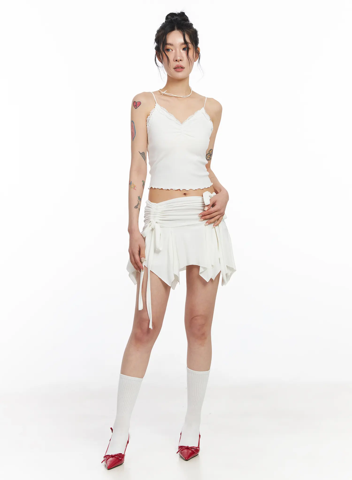 Laced V-Neck Cami Top CJ522 - Image 3