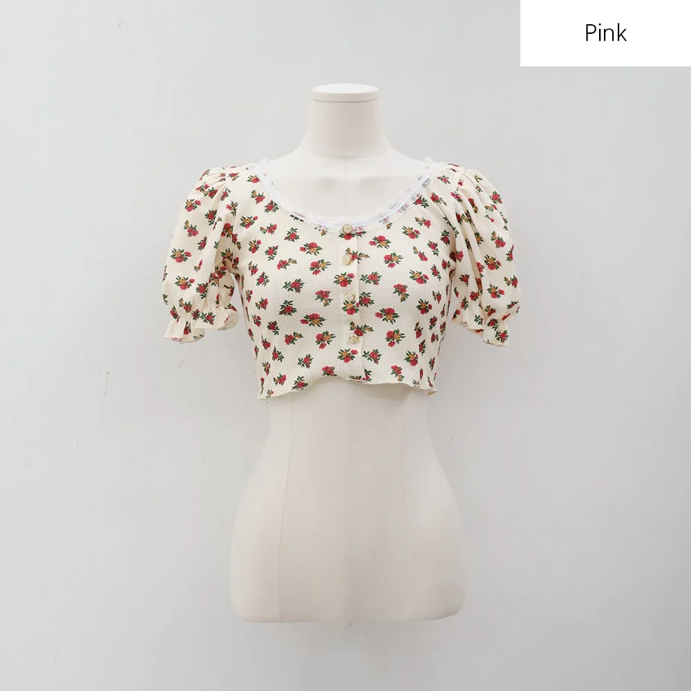Lacy Flower Print Cardigan BY31 - Image 17