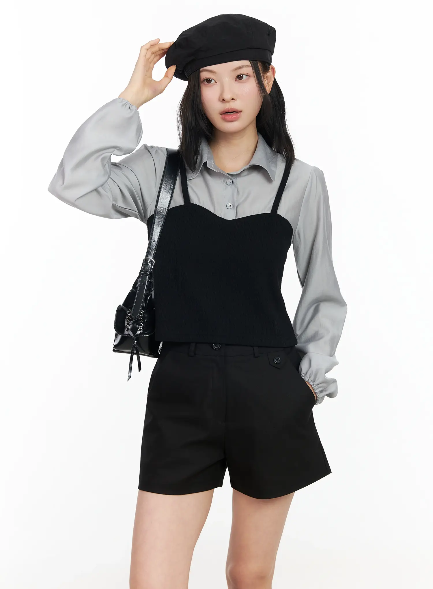 Layered Bustier Blouse IM524