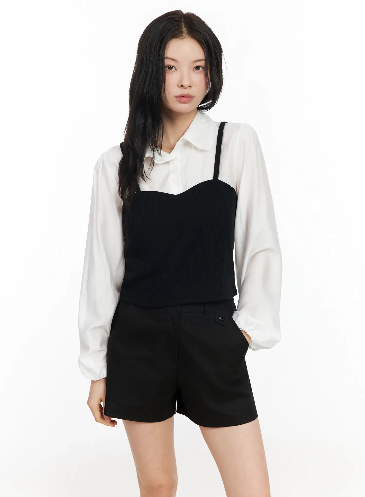 Layered Bustier Blouse IM524 - Image 2