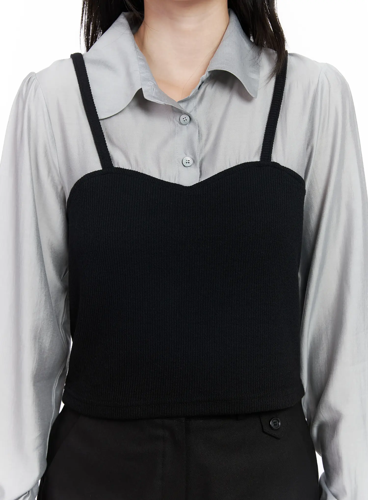 Layered Bustier Blouse IM524 - Image 6