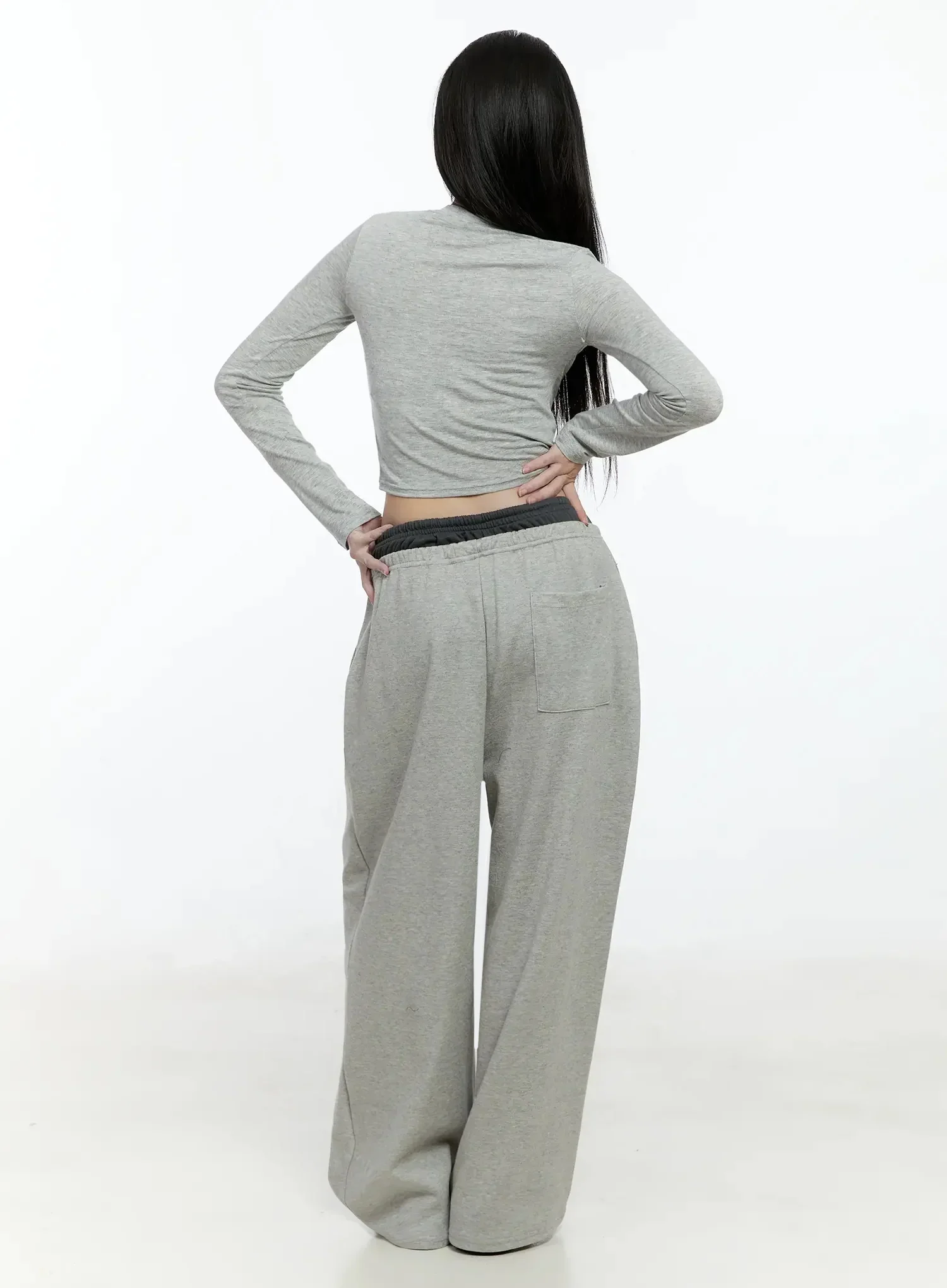 Layered Button Baggy Sweatpants IO527 - Image 12