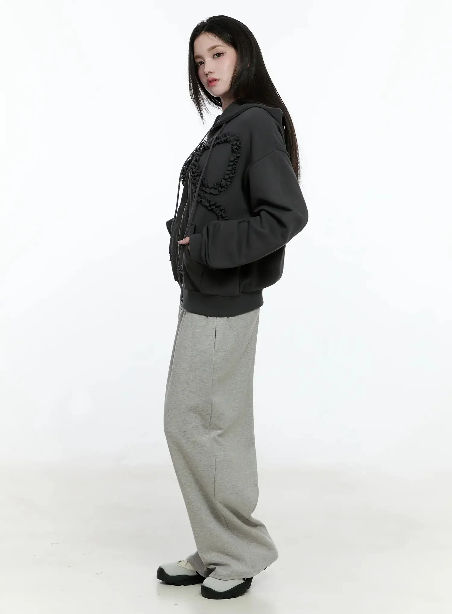Layered Button Baggy Sweatpants IO527 - Image 6