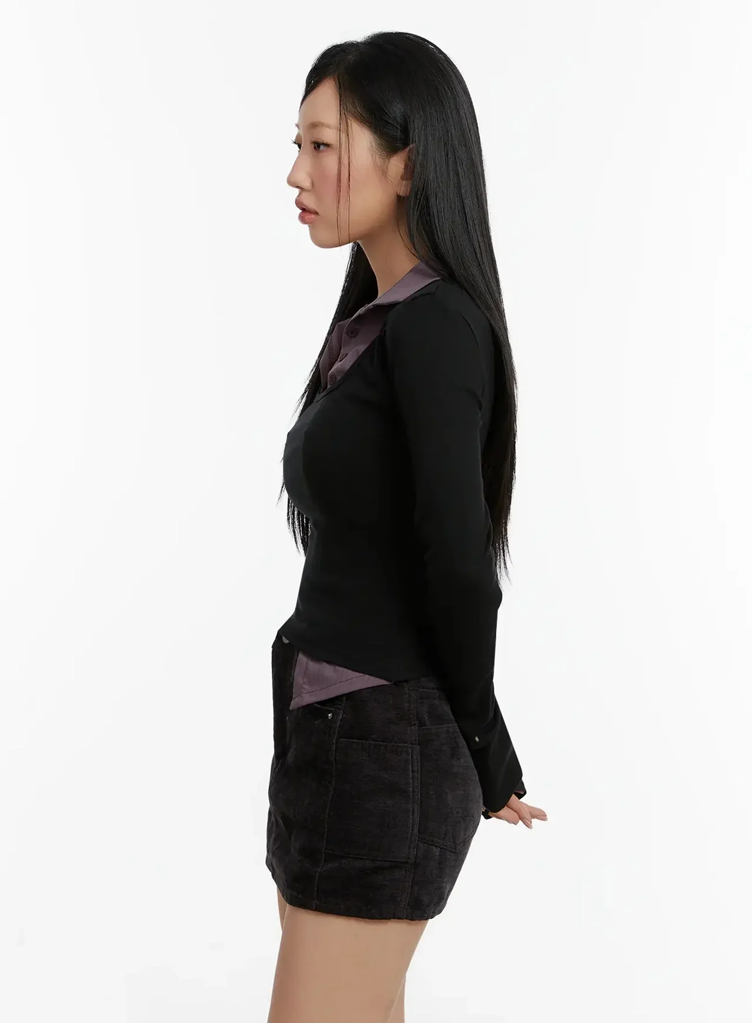 Layered Collar Crop Top ID525 - Image 6