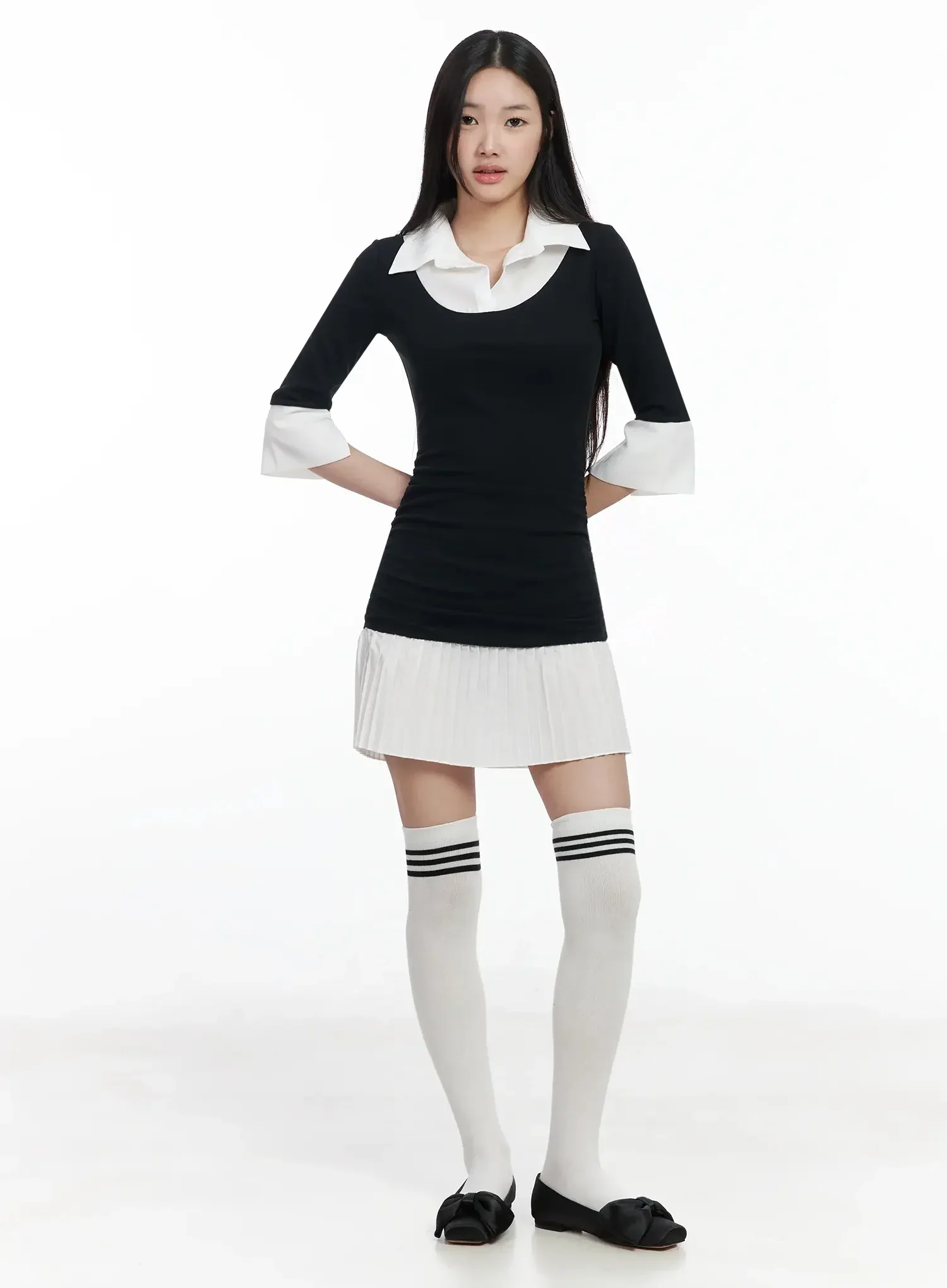 Layered Collar Mini Dress IM502 - Image 10