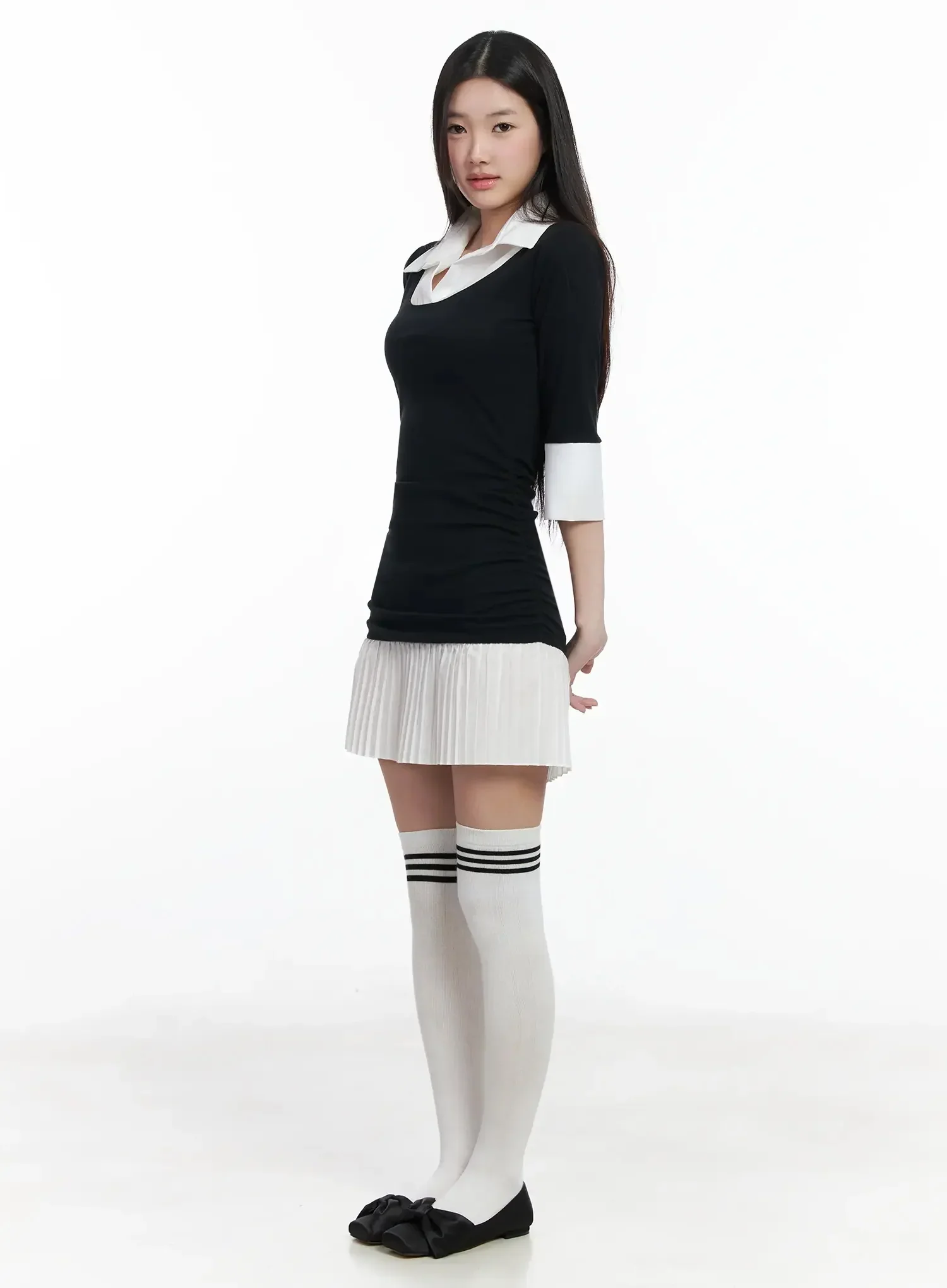 Layered Collar Mini Dress IM502 - Image 6