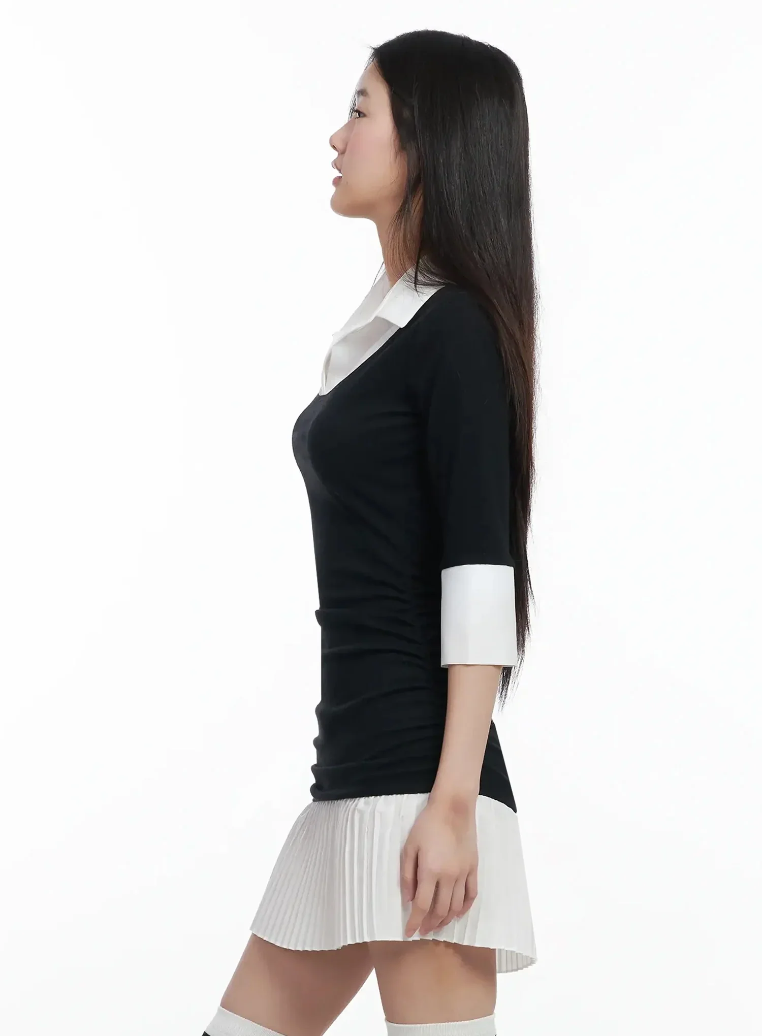 Layered Collar Mini Dress IM502 - Image 8