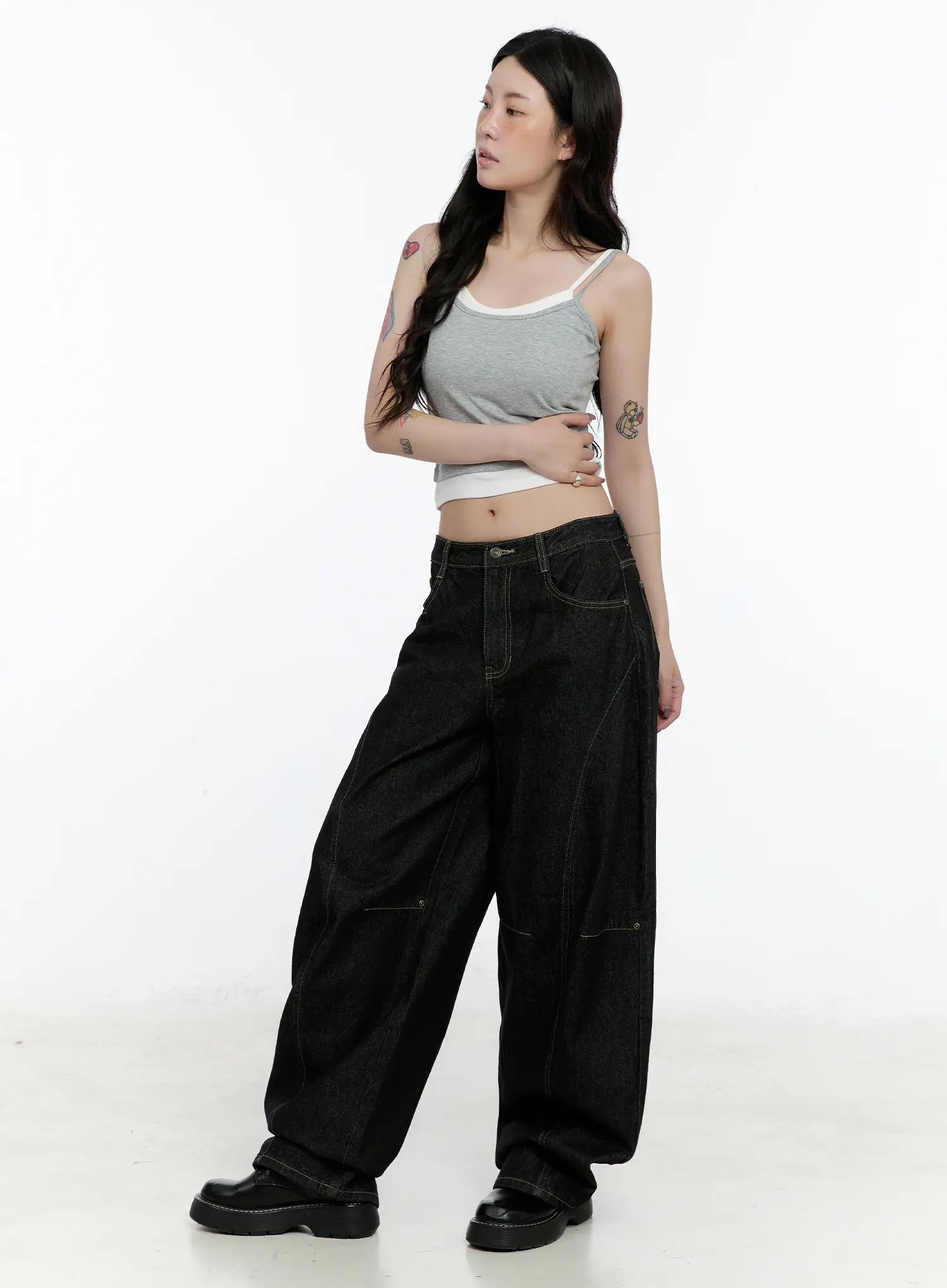 Layered Cropped Tank Top CN517 - Image 2