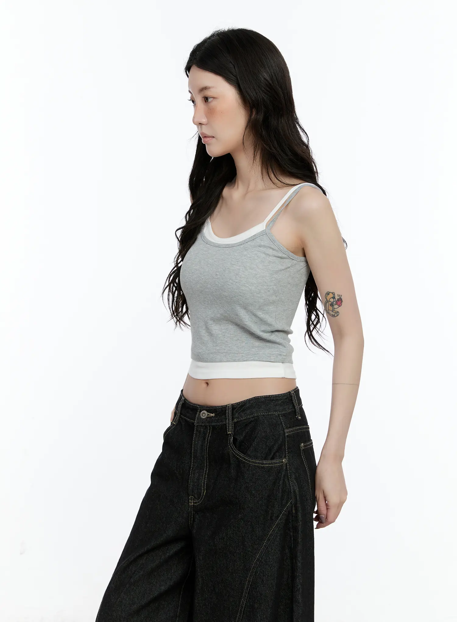 Layered Cropped Tank Top CN517 - Image 5