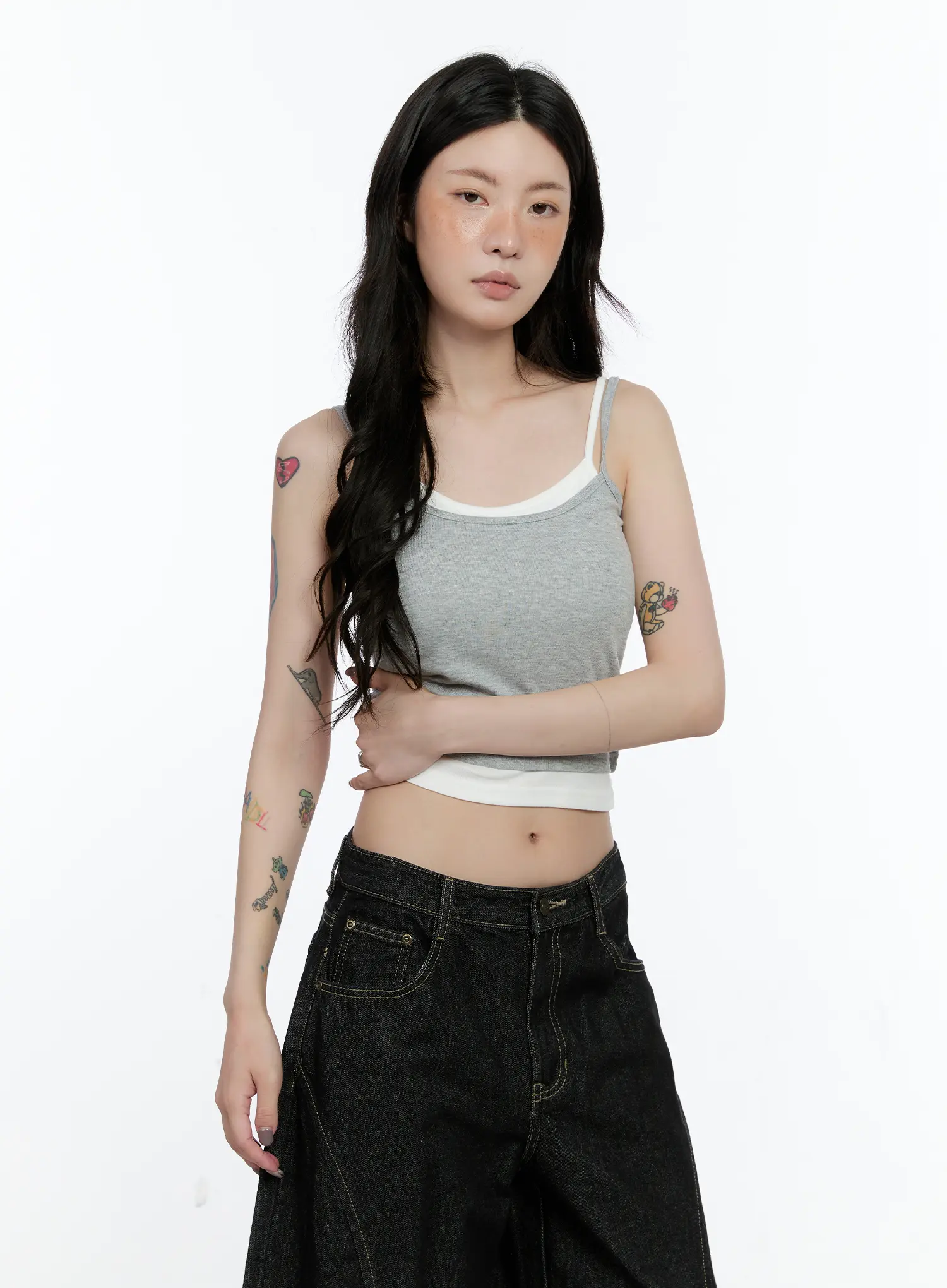 Layered Cropped Tank Top CN517 - Image 7