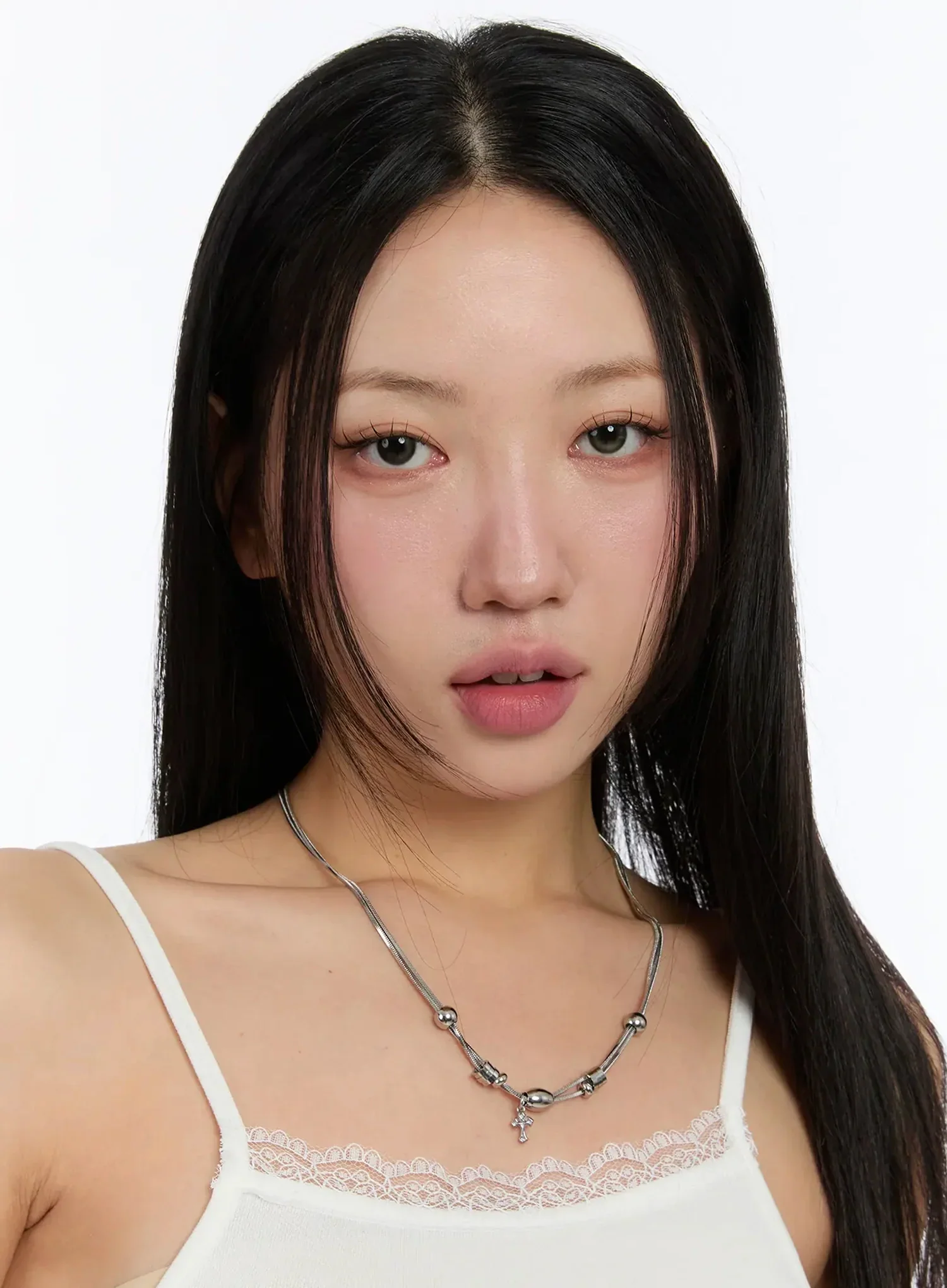 Layered Cross Necklace IF526 - Image 3