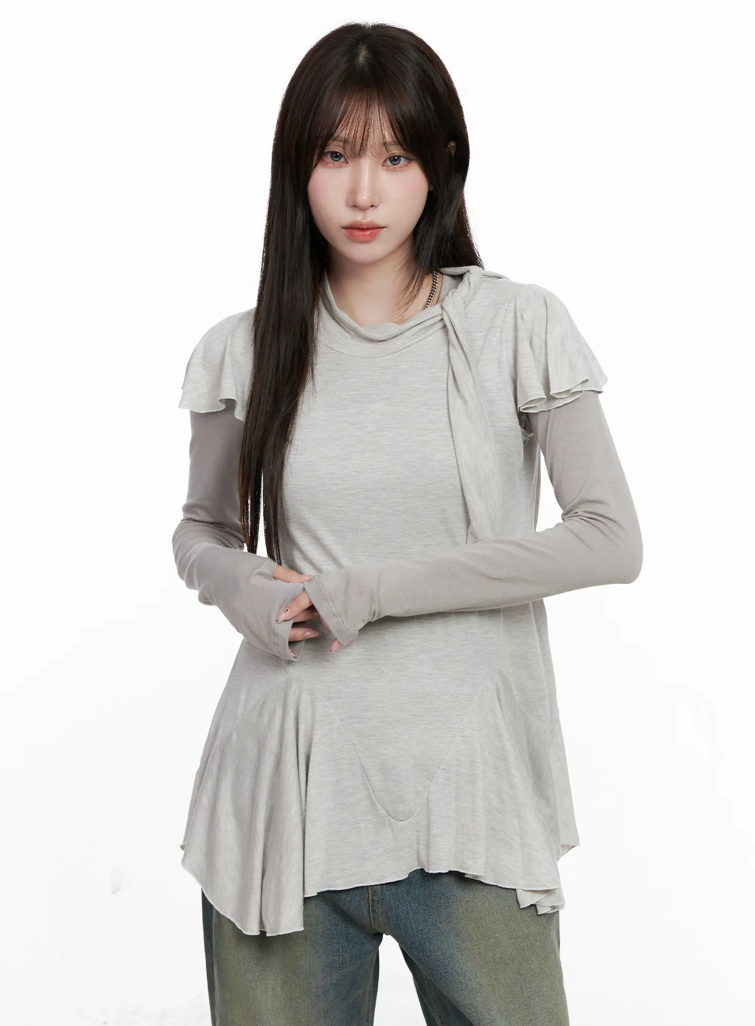 Layered Flare Sleeve Top CO520