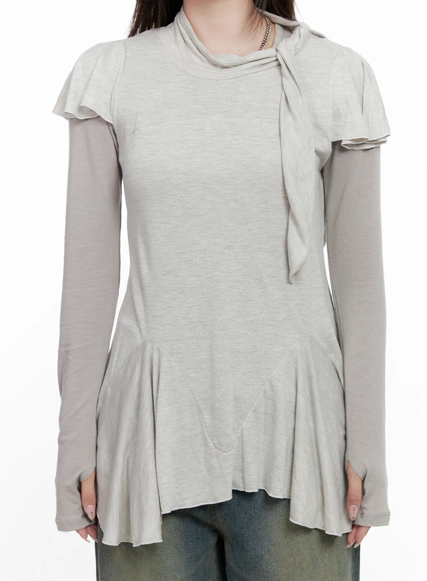 Layered Flare Sleeve Top CO520 - Image 6