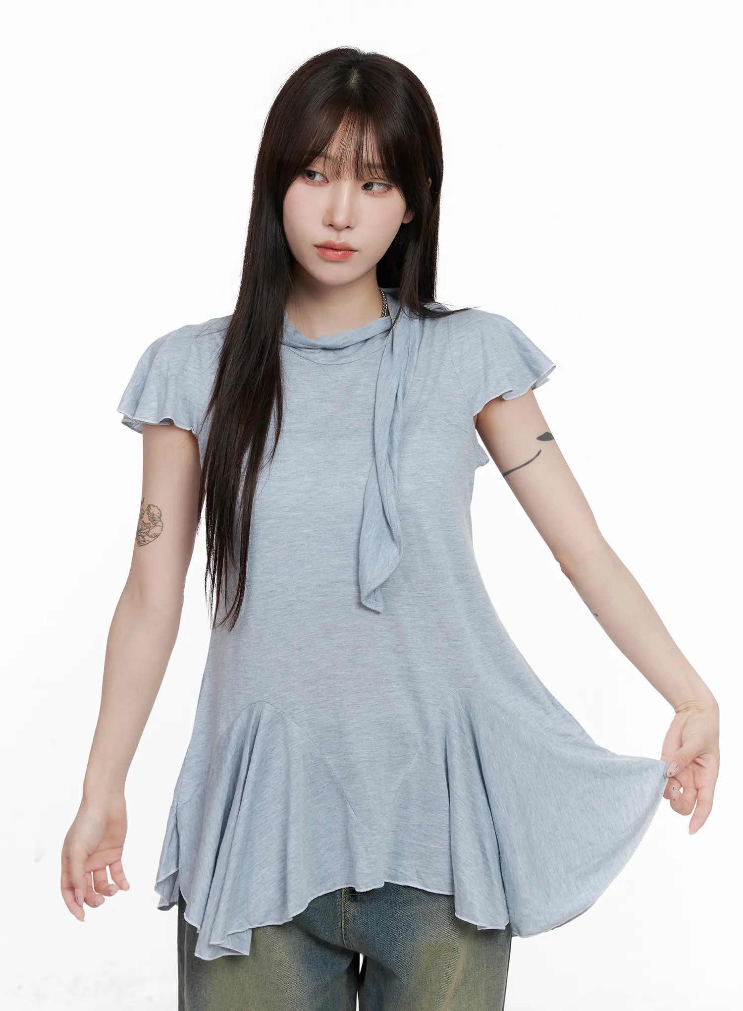 Layered Flare Sleeve Top CO520 - Image 8