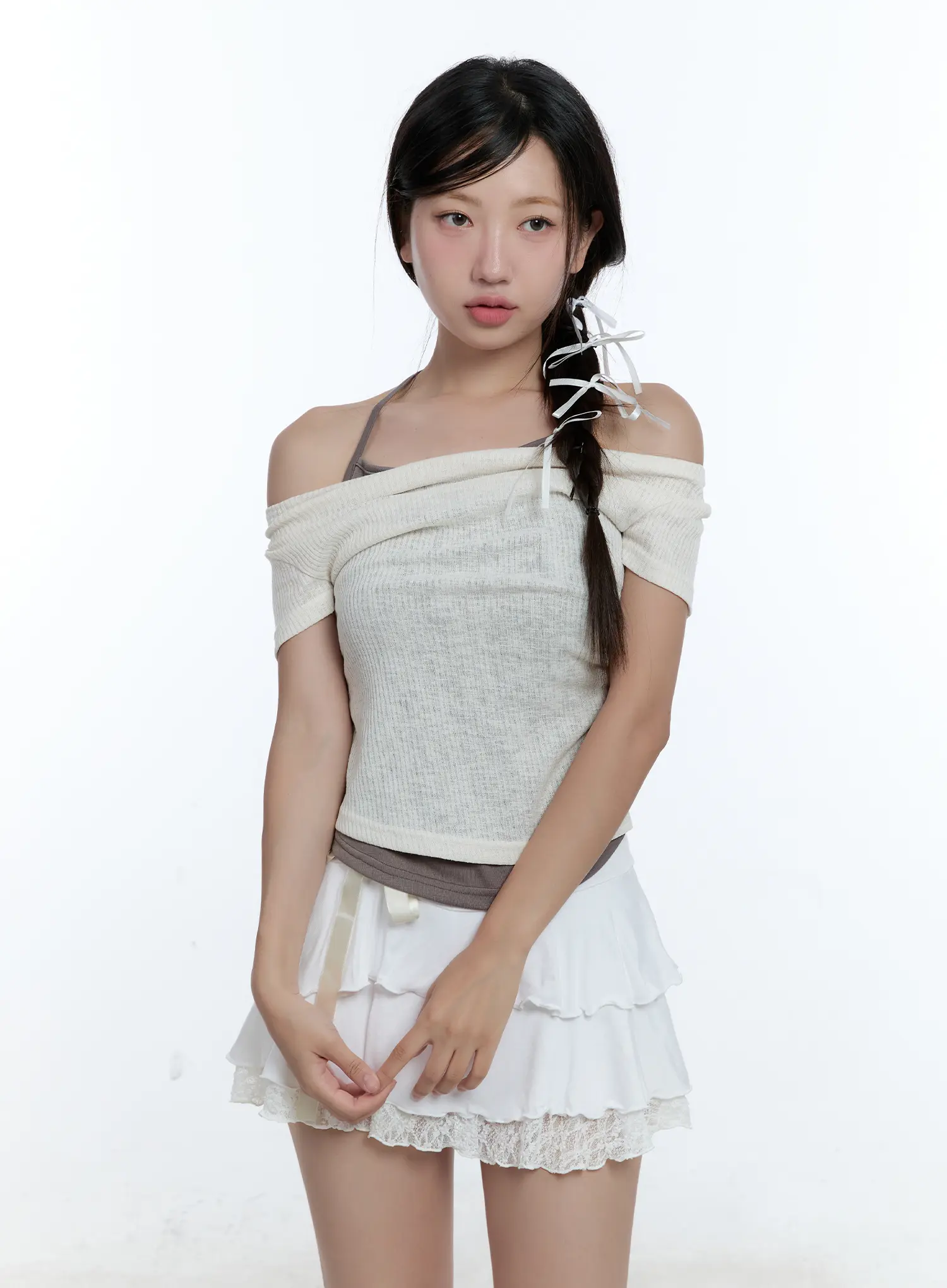Layered Halter Neck Crop Top CU527 - Image 2