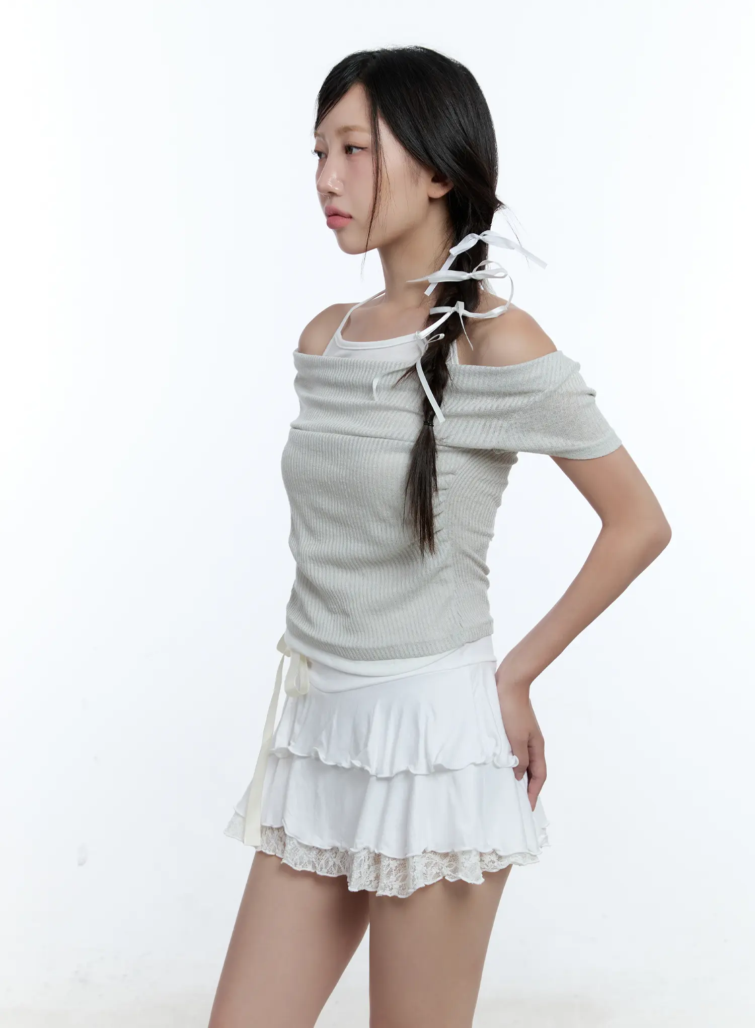 Layered Halter Neck Crop Top CU527 - Image 6