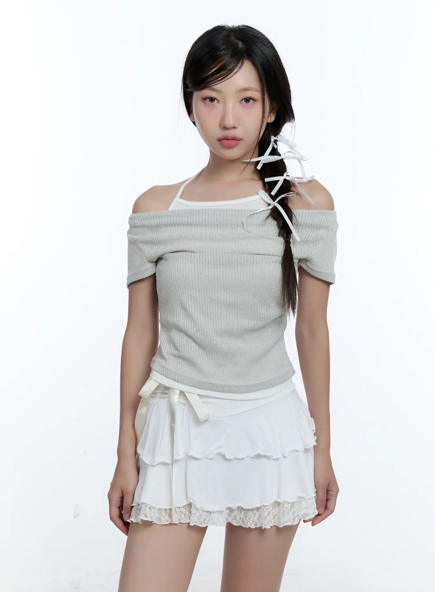 Layered Halter Neck Crop Top CU527 - Image 9