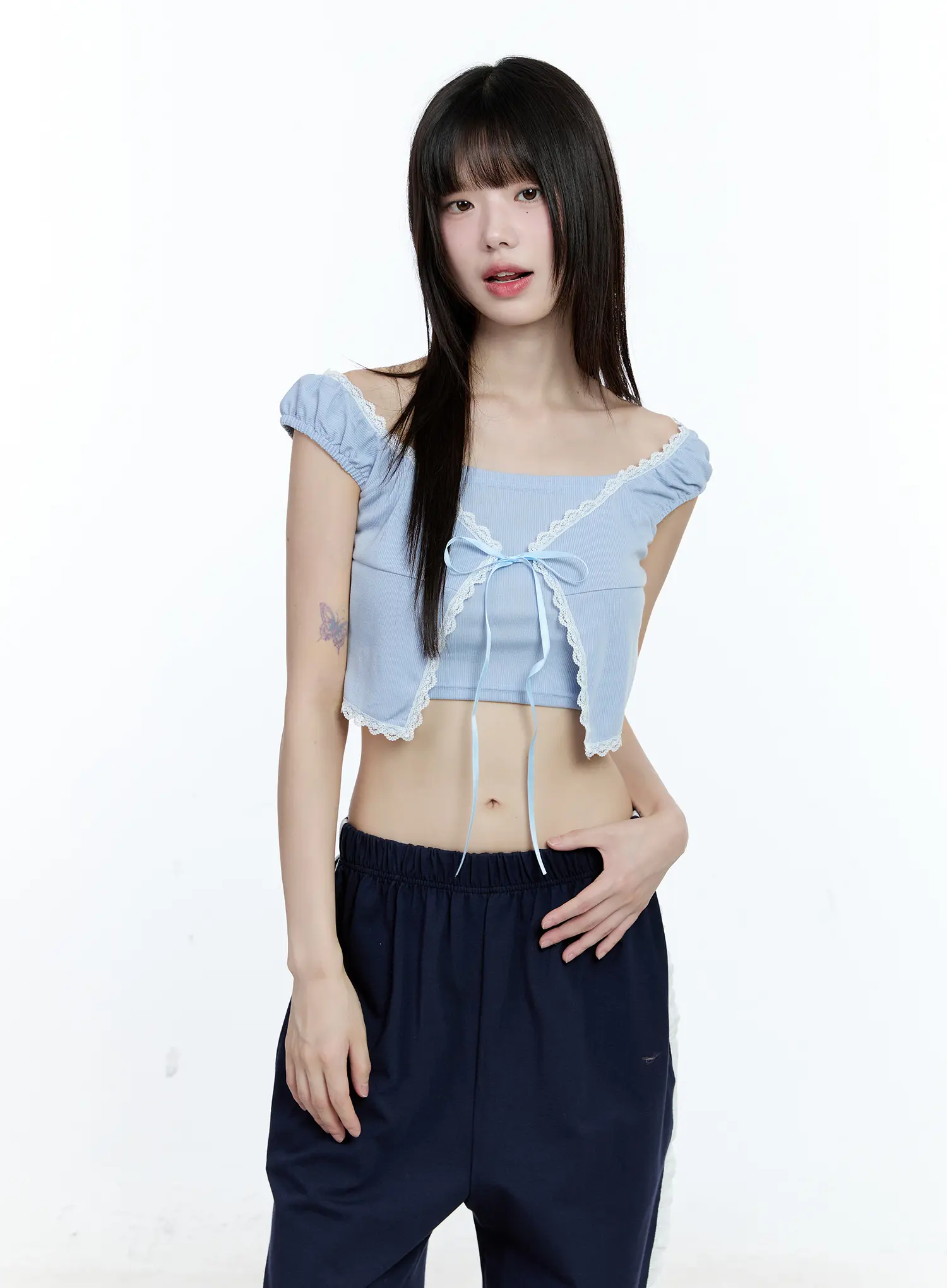 Layered Lace Short-Sleeve Cardigan CG511 - Image 17