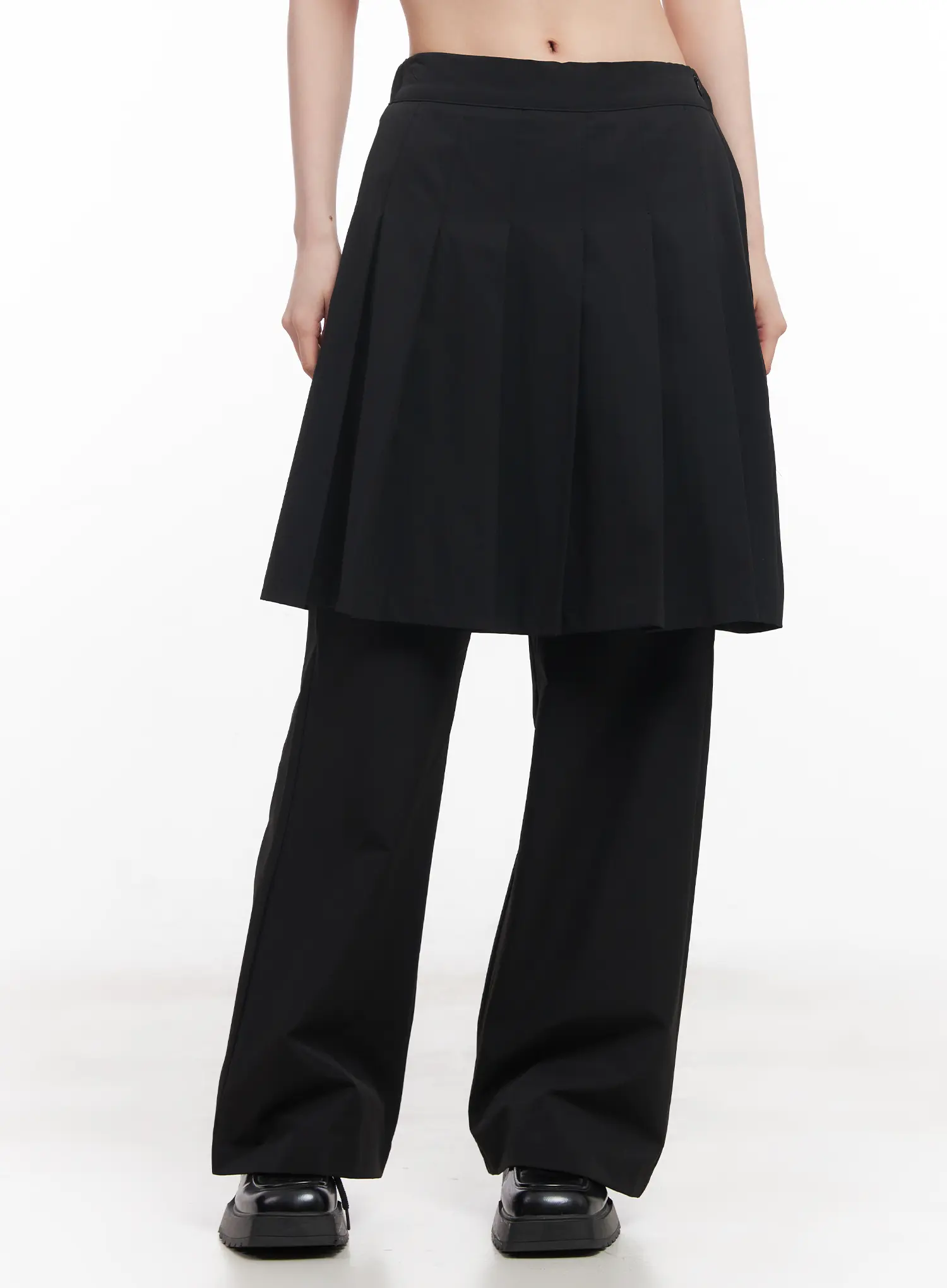 Layered Midi Skirt Pants CU510 - Image 2