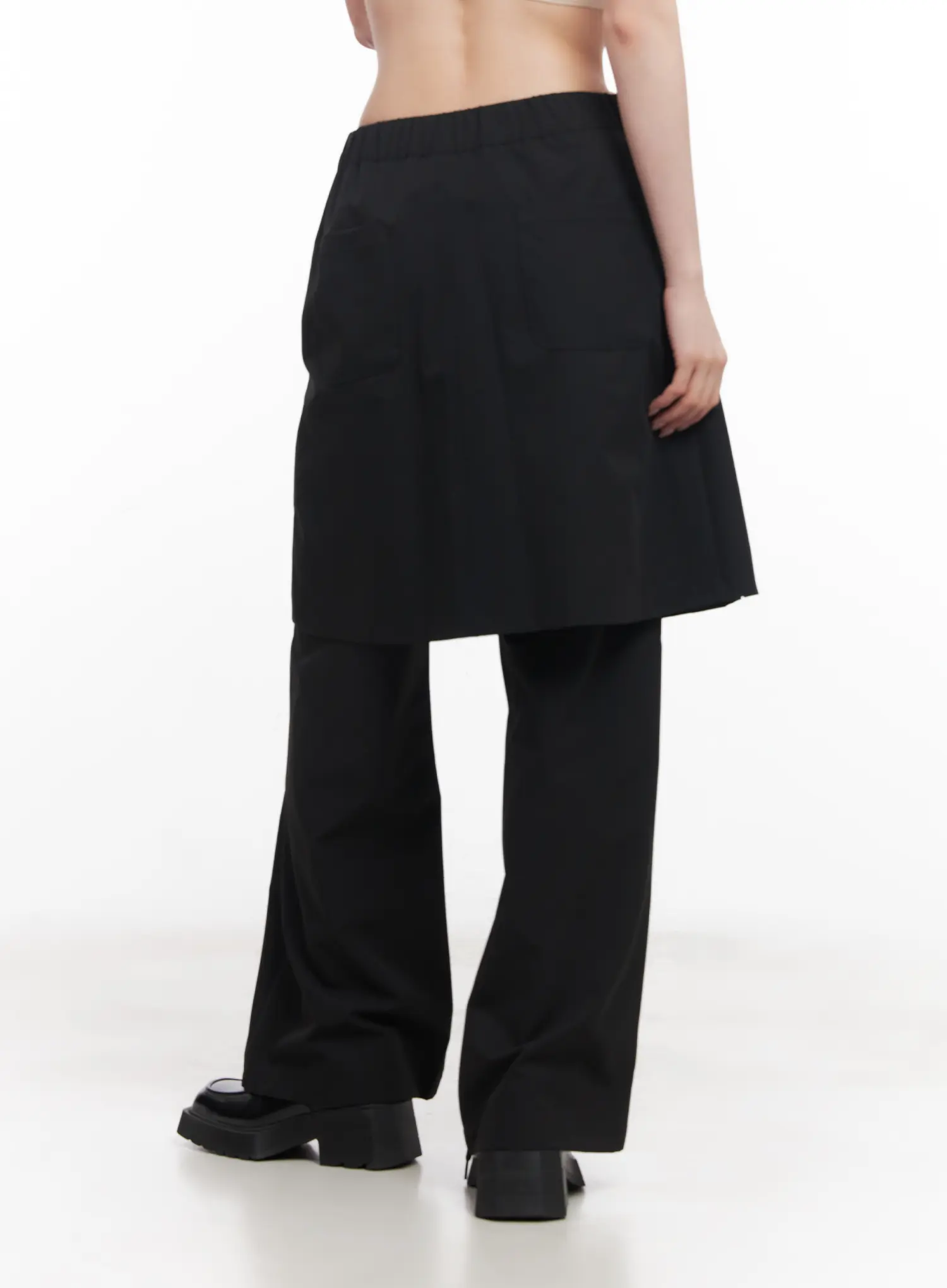 Layered Midi Skirt Pants CU510 - Image 6