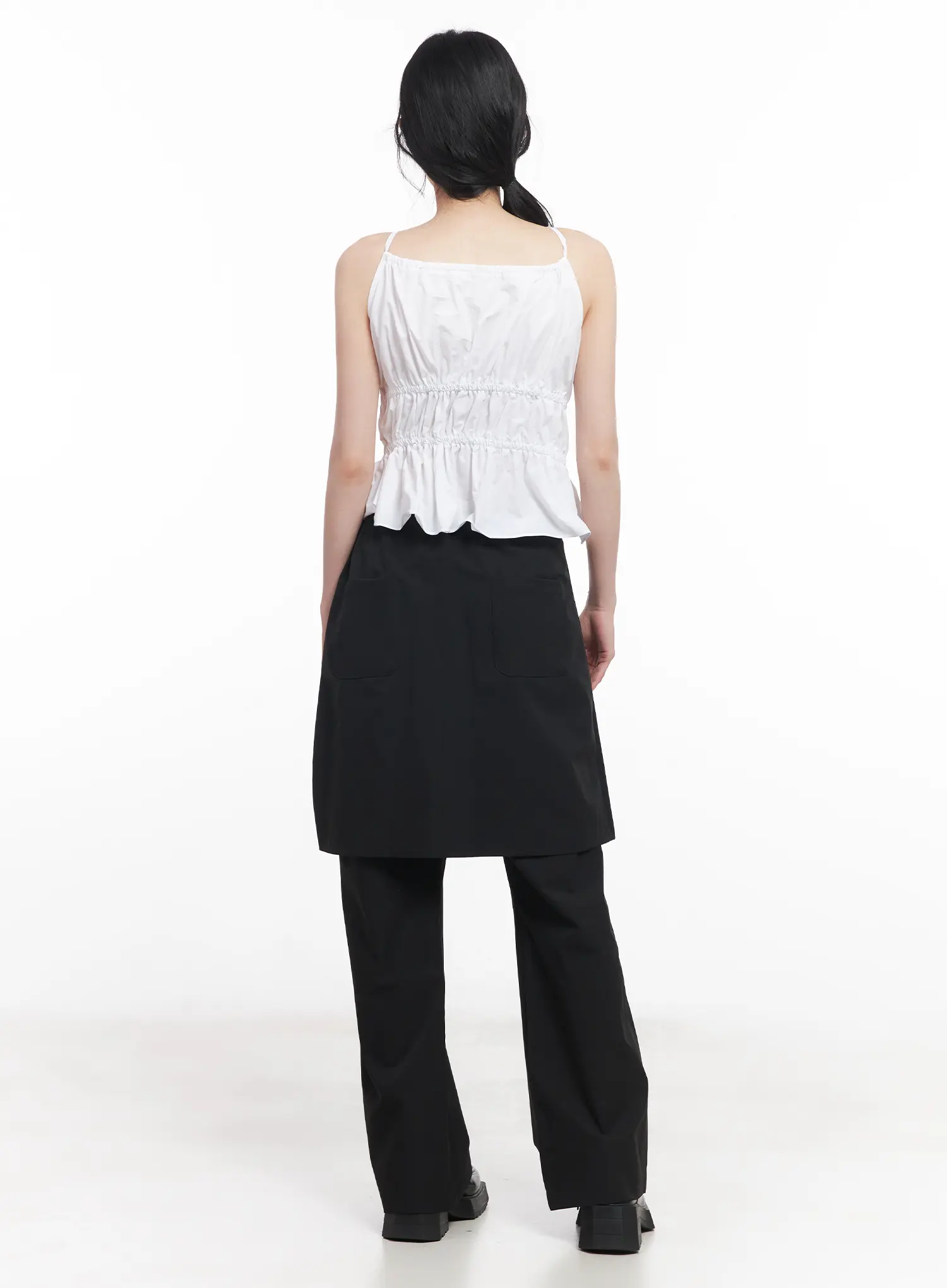 Layered Midi Skirt Pants CU510 - Image 7