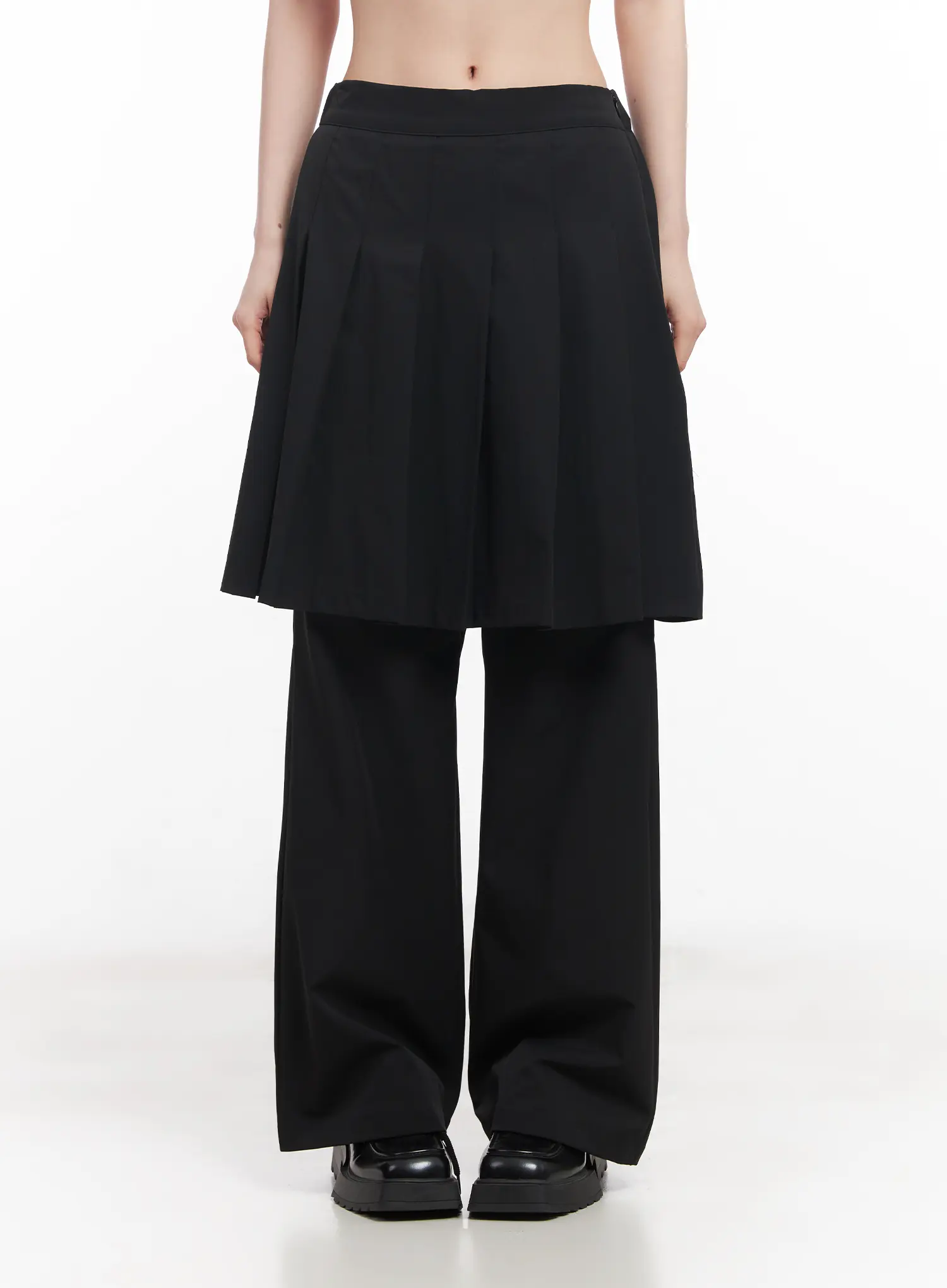 Layered Midi Skirt Pants CU510 - Image 9