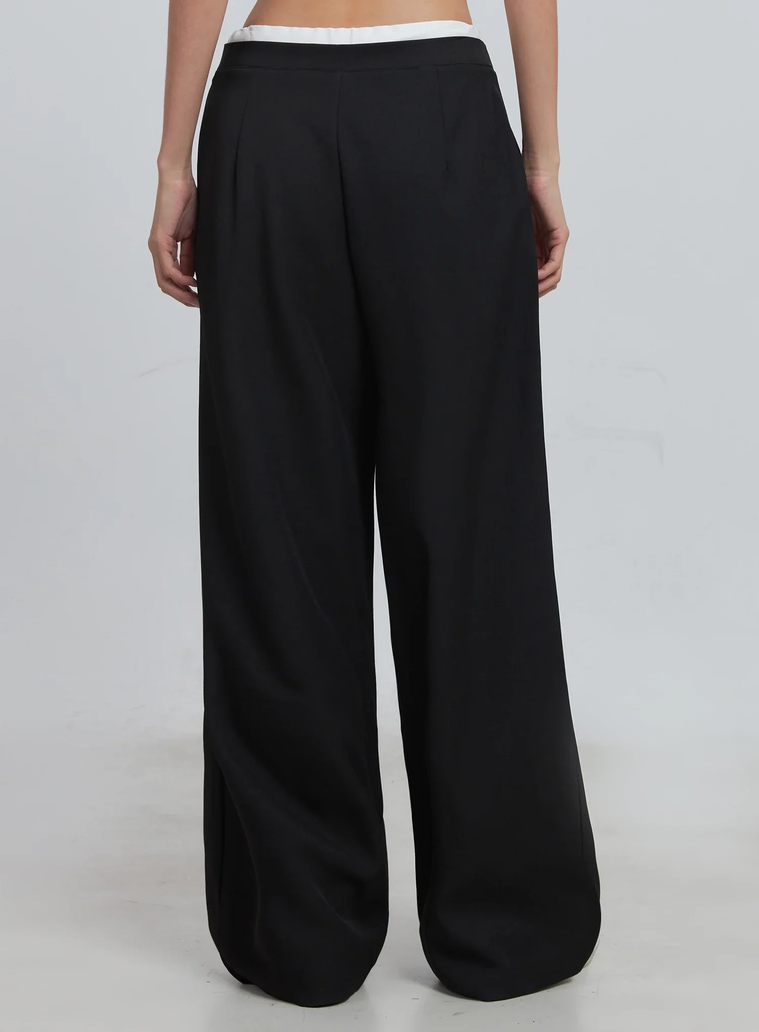 Layered Pintuck Wide-Leg Pants IU512 - Image 13
