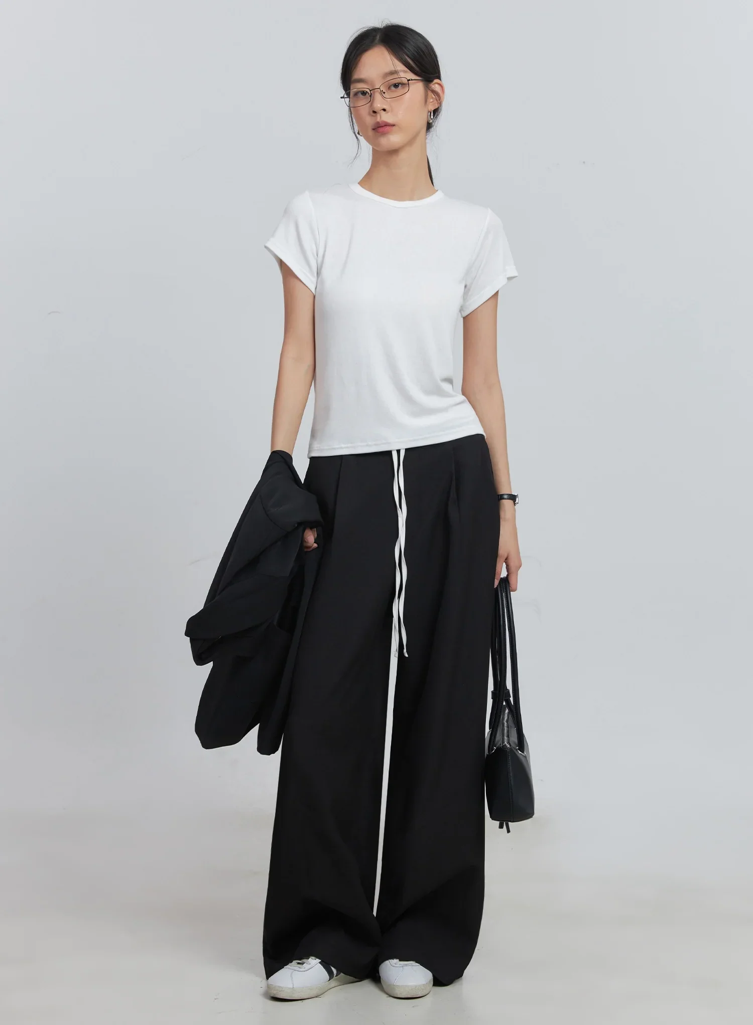 Layered Pintuck Wide-Leg Pants IU512 - Image 17