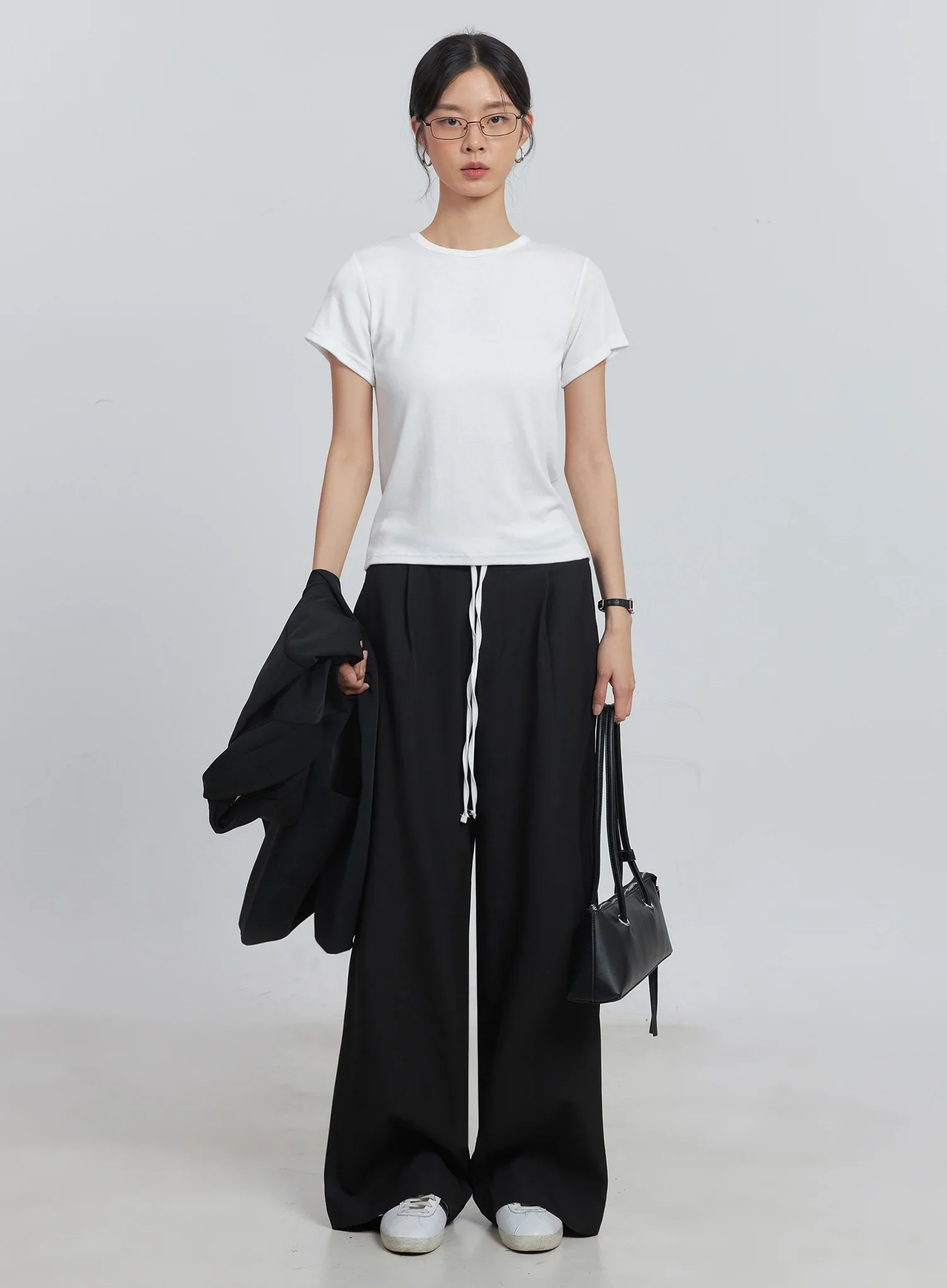 Layered Pintuck Wide-Leg Pants IU512 - Image 25