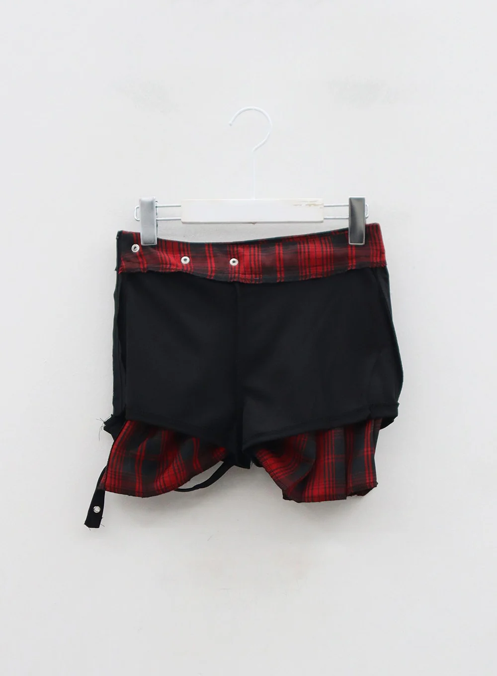 Layered Plaid Pleated Mini Skirt And Short Pants BN22 - Image 18