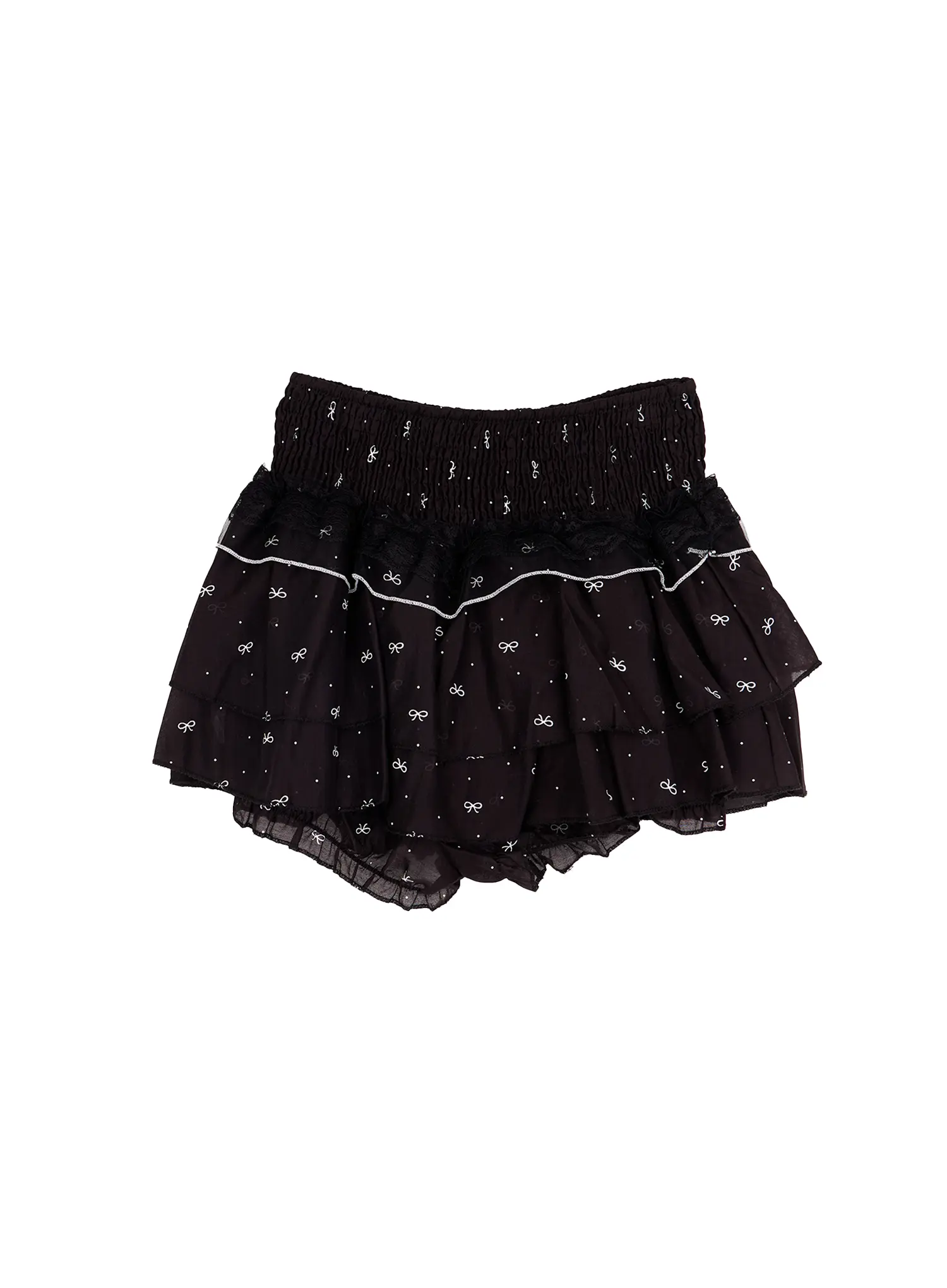 Layered Ribbon Lace Shorts CM531 - Image 10