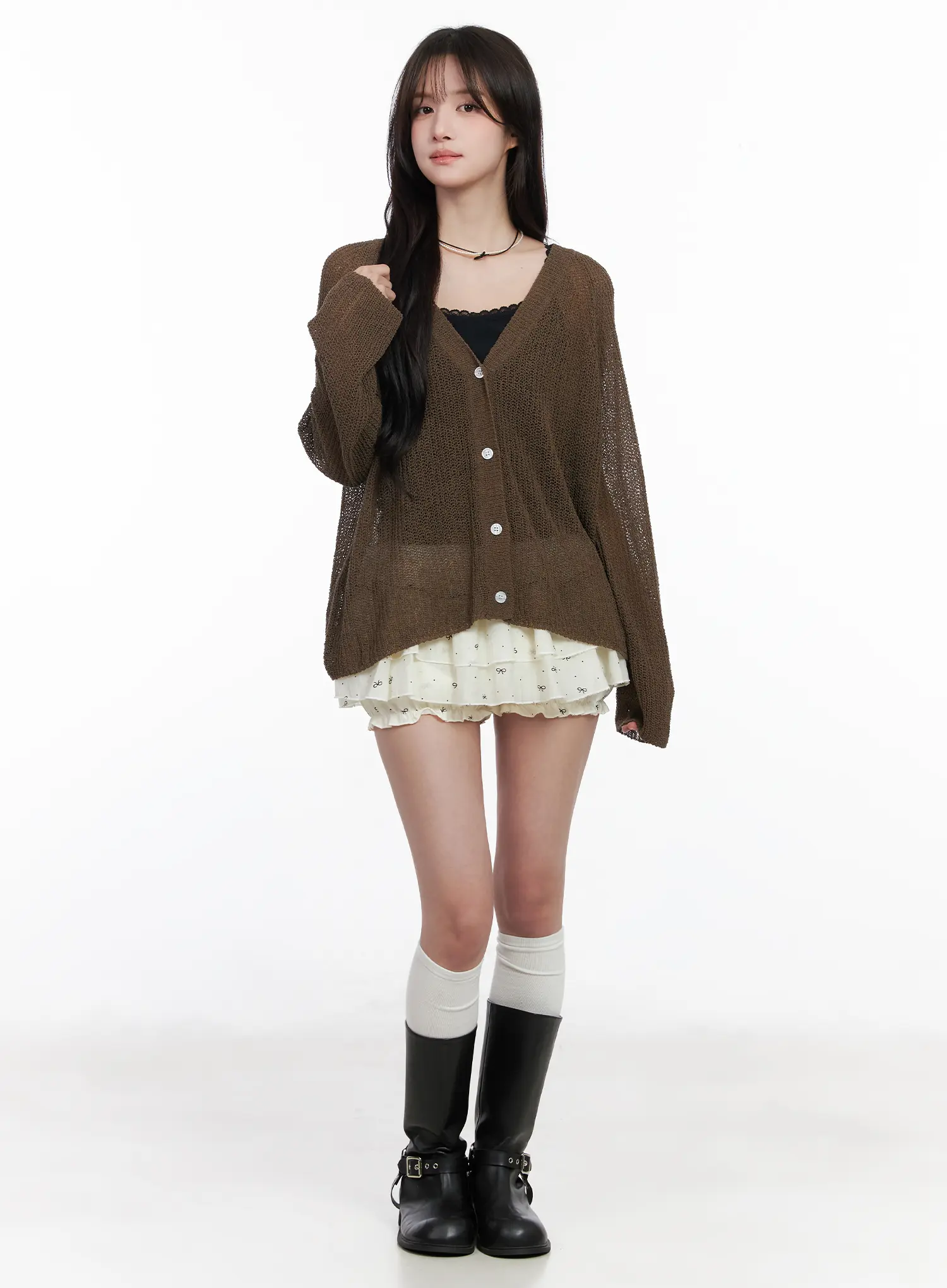 Layered Ribbon Lace Shorts CM531 - Image 5