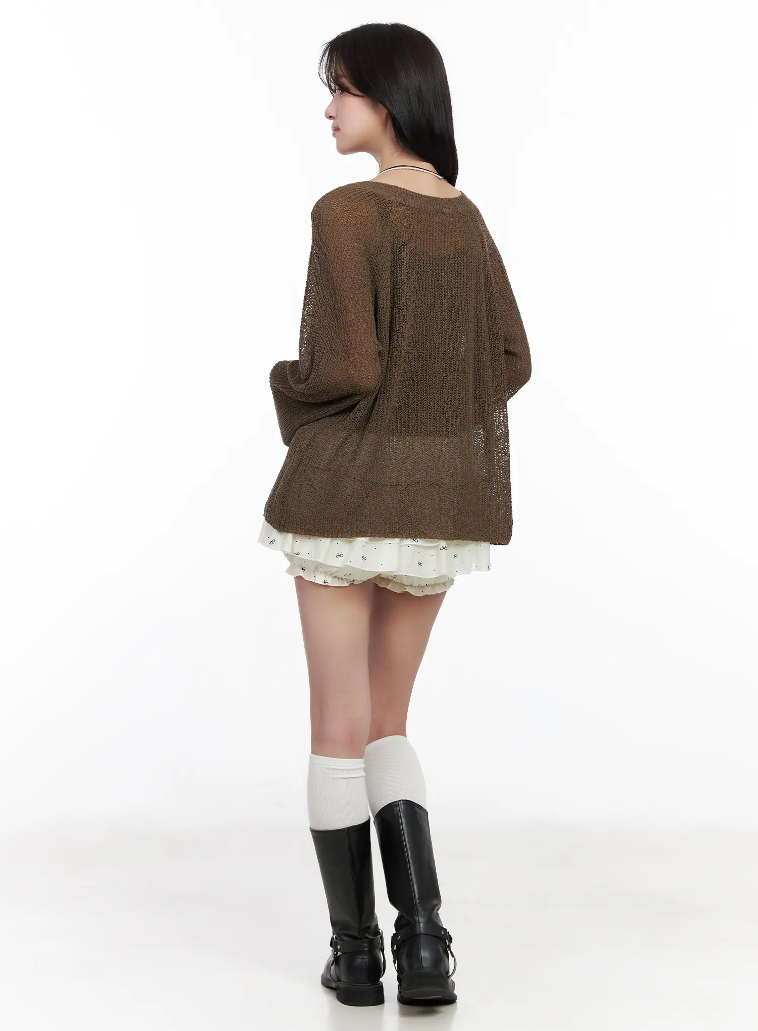 Layered Ribbon Lace Shorts CM531 - Image 7