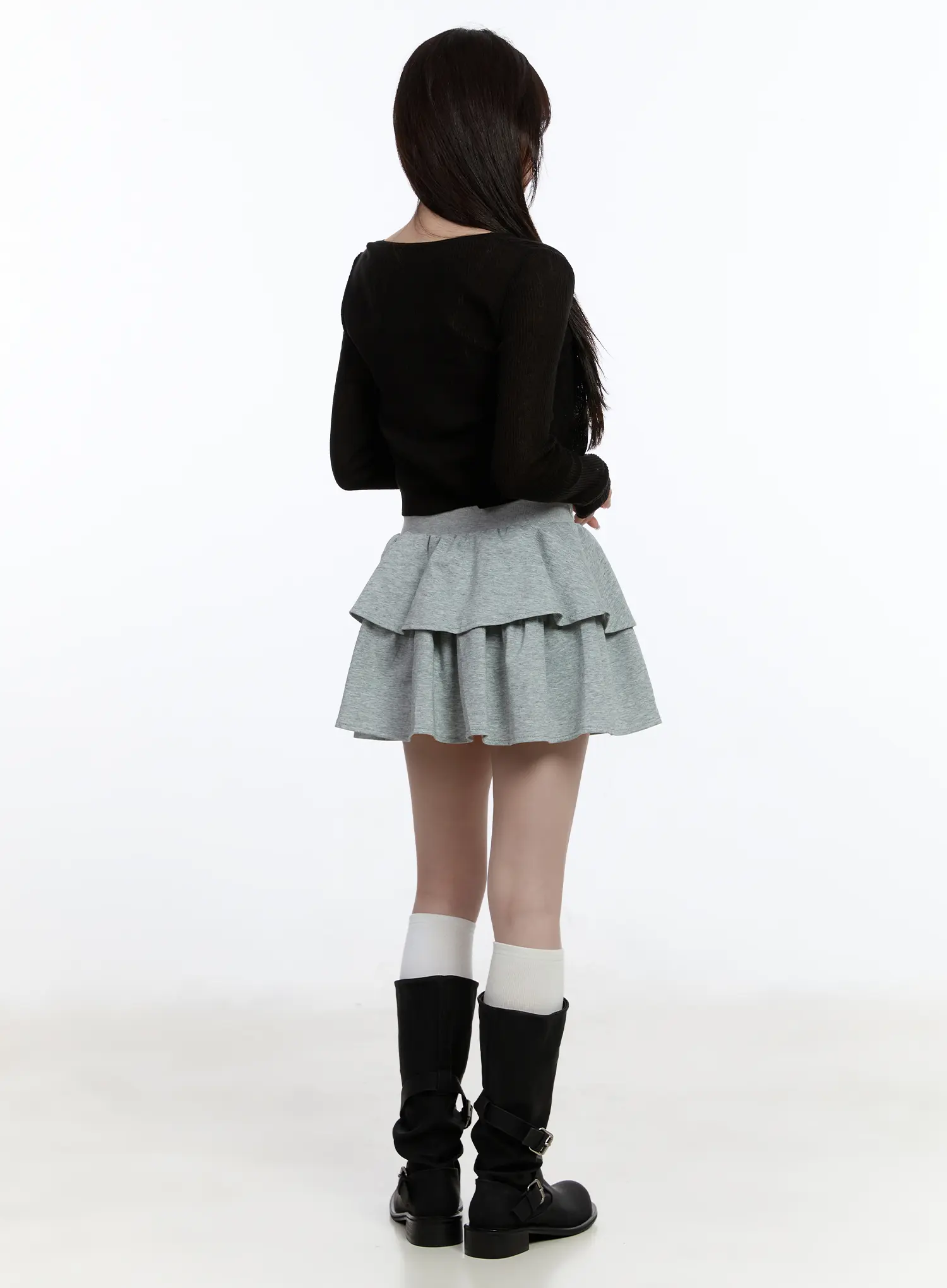 Layered Ruffle Mini Skirt CA501 - Image 4
