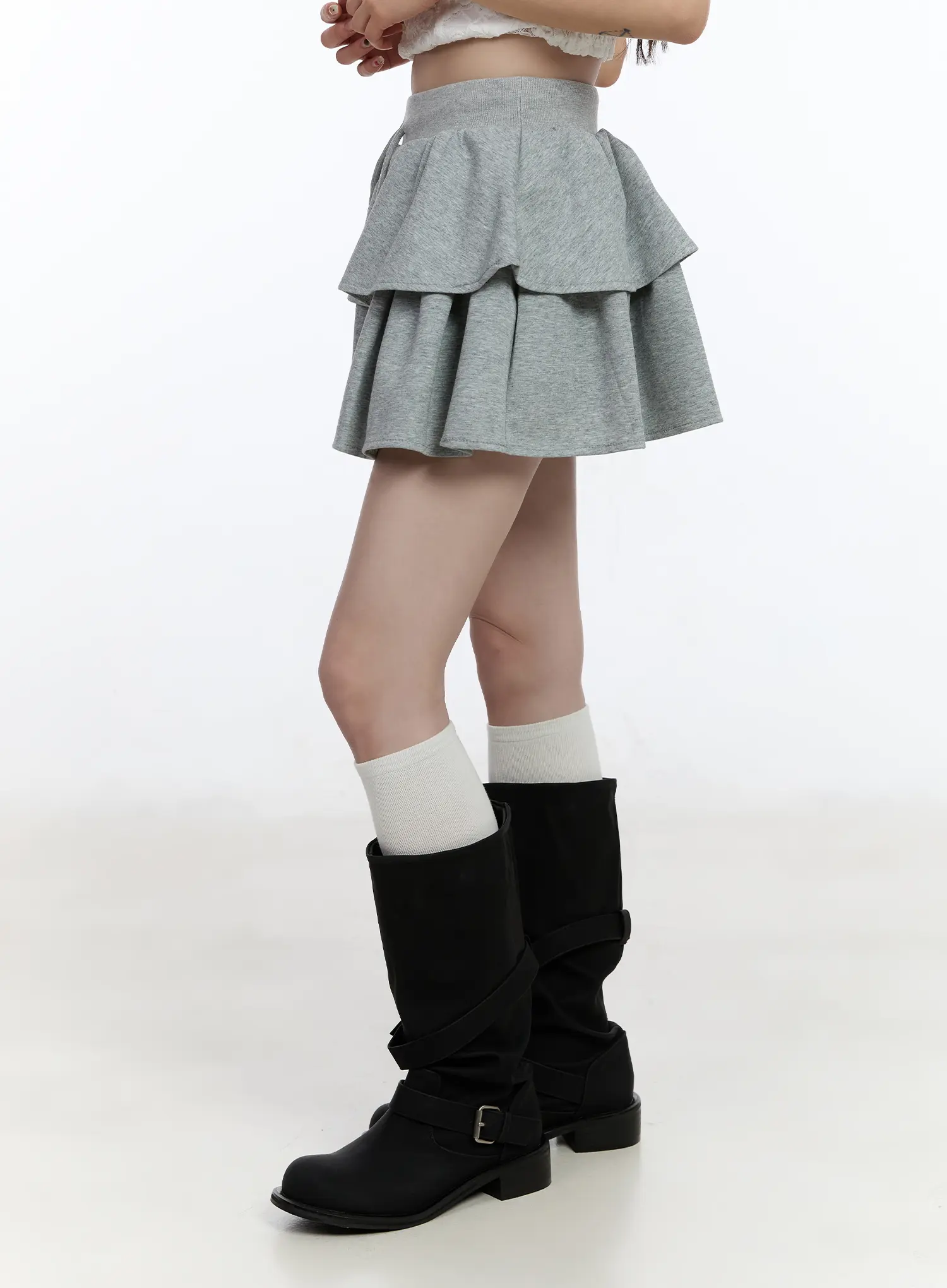 Layered Ruffle Mini Skirt CA501 - Image 5